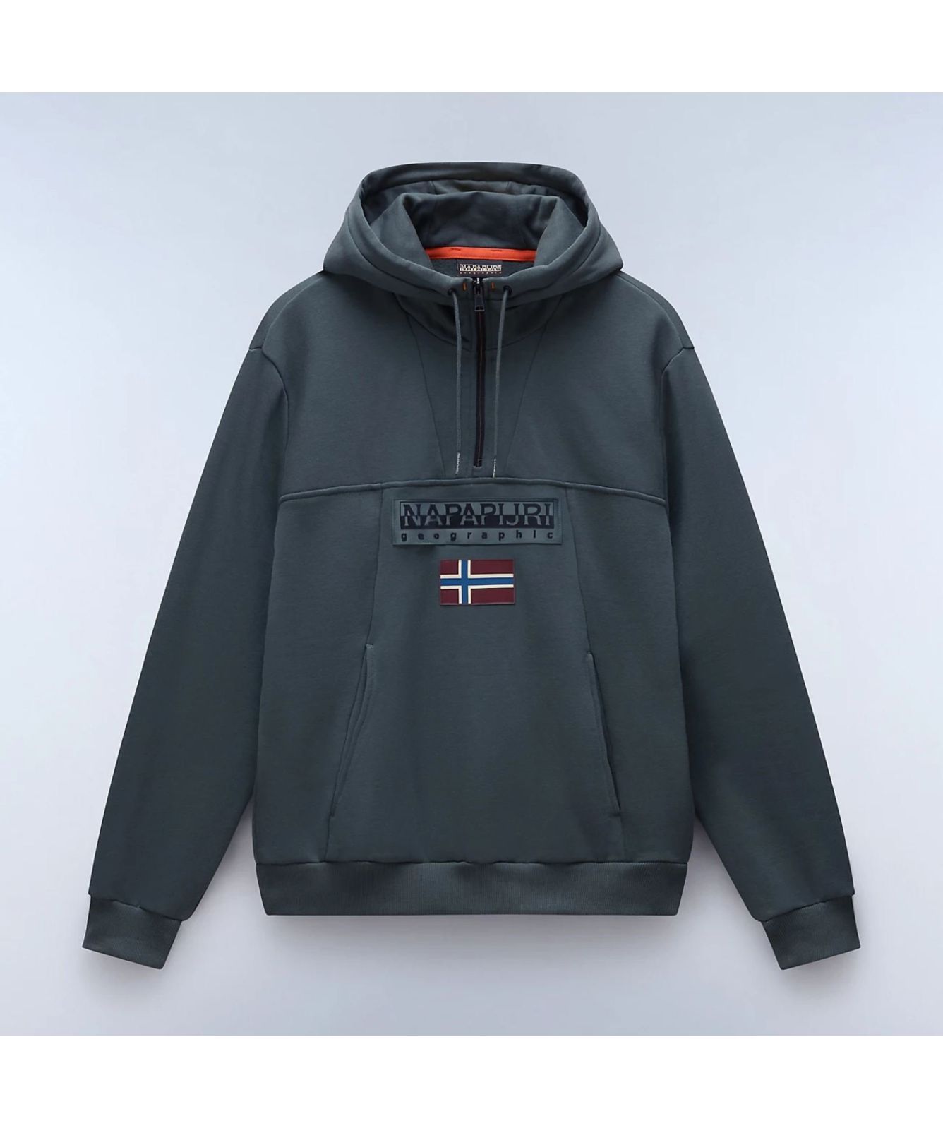 Napapijri Burgee ¼ Zip Hoodie Green-NP0A4I5EG1S1 -kular fashion