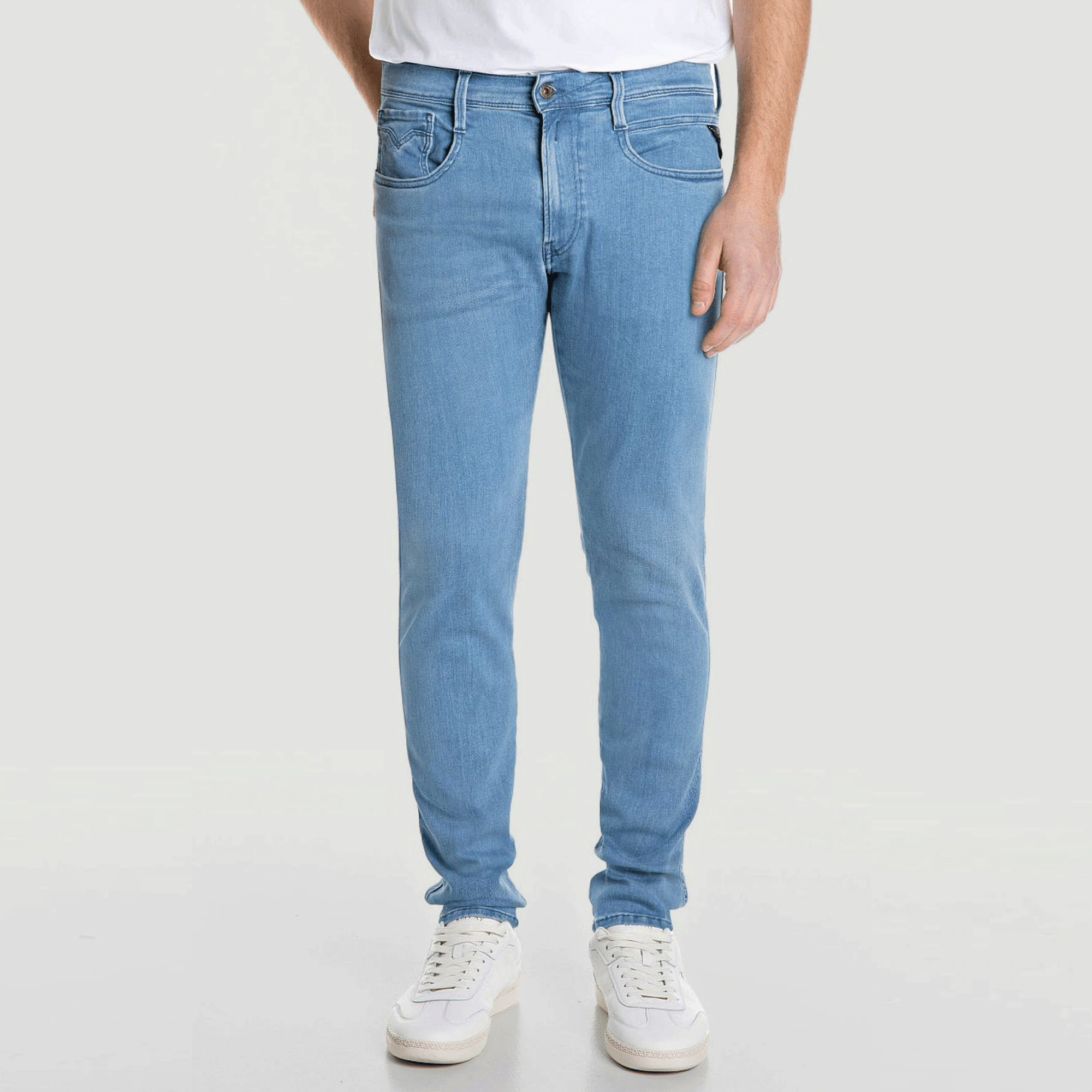 Replay Anbass Light Blue Replay Anbass Hyperflex Slim Fit Jean