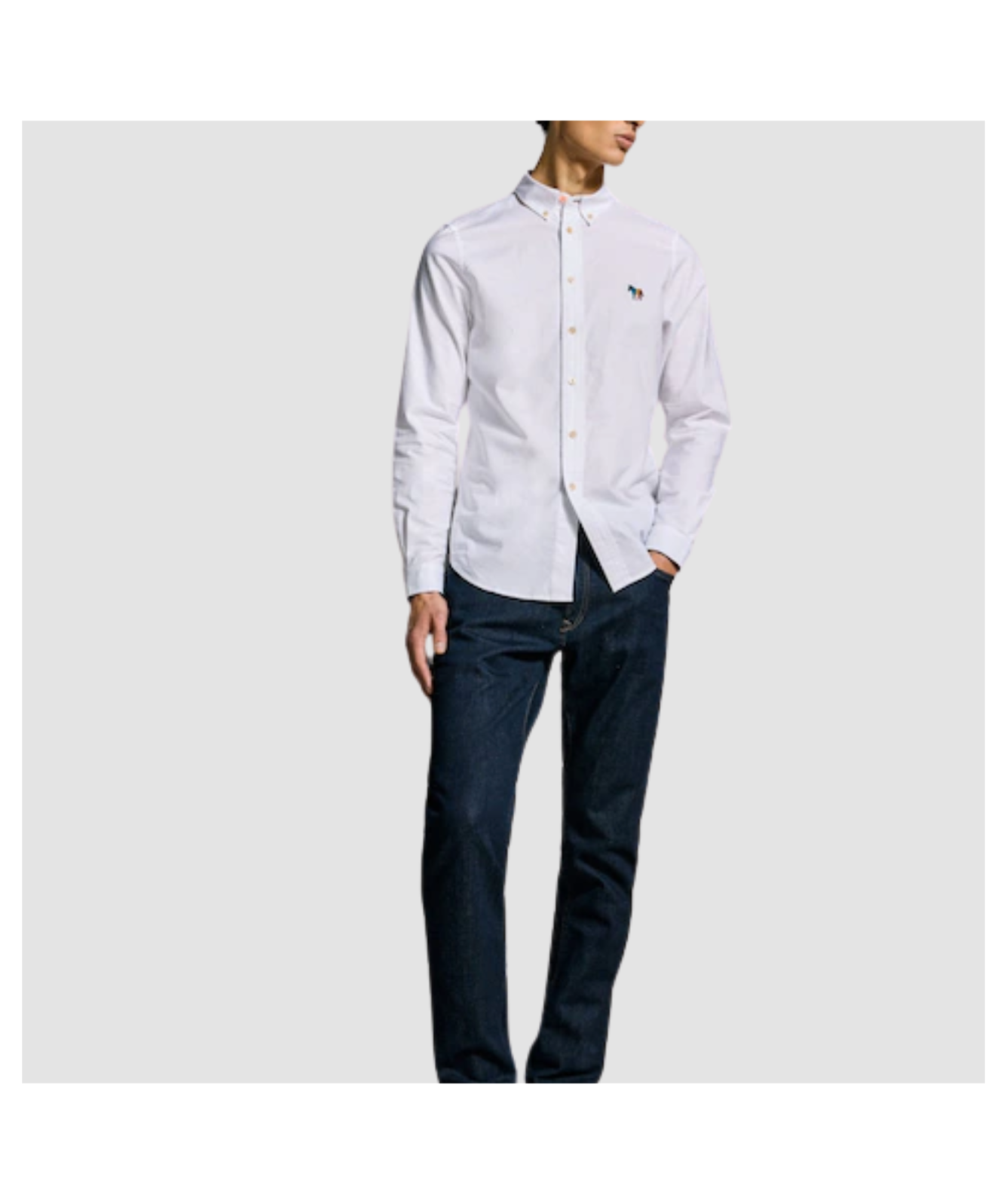Tシャツ・カットソー Paul Smith FW25 TAILORED FIT SHIRT (M2R 599R PZEBRA 44) Paul Smith Tailored Fit Zebra Shirt | Blue - M2R-599R-P22347