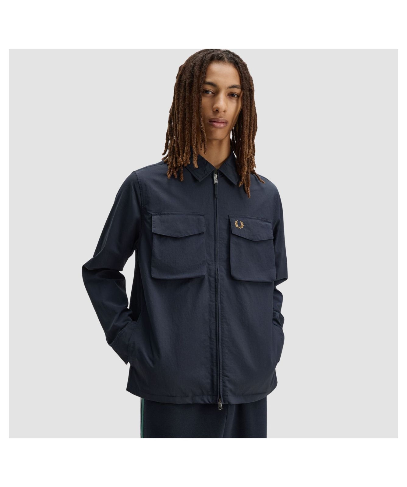Men's Fred Perry Ripstop Zip-Through Overshirt | Kular Fashion