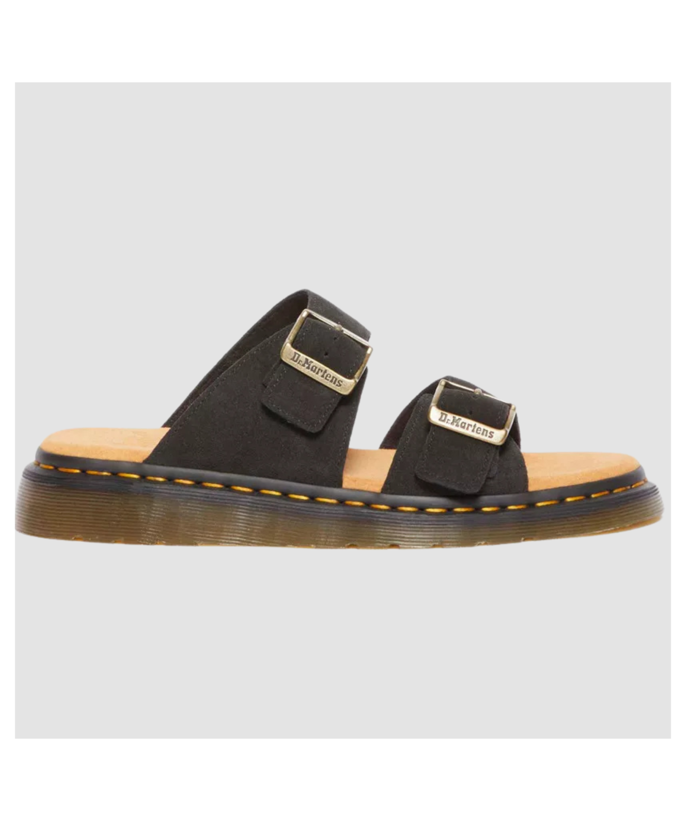 Dr Martens Josef Suede Slide Sandals | Black - 41082001 display picture 2