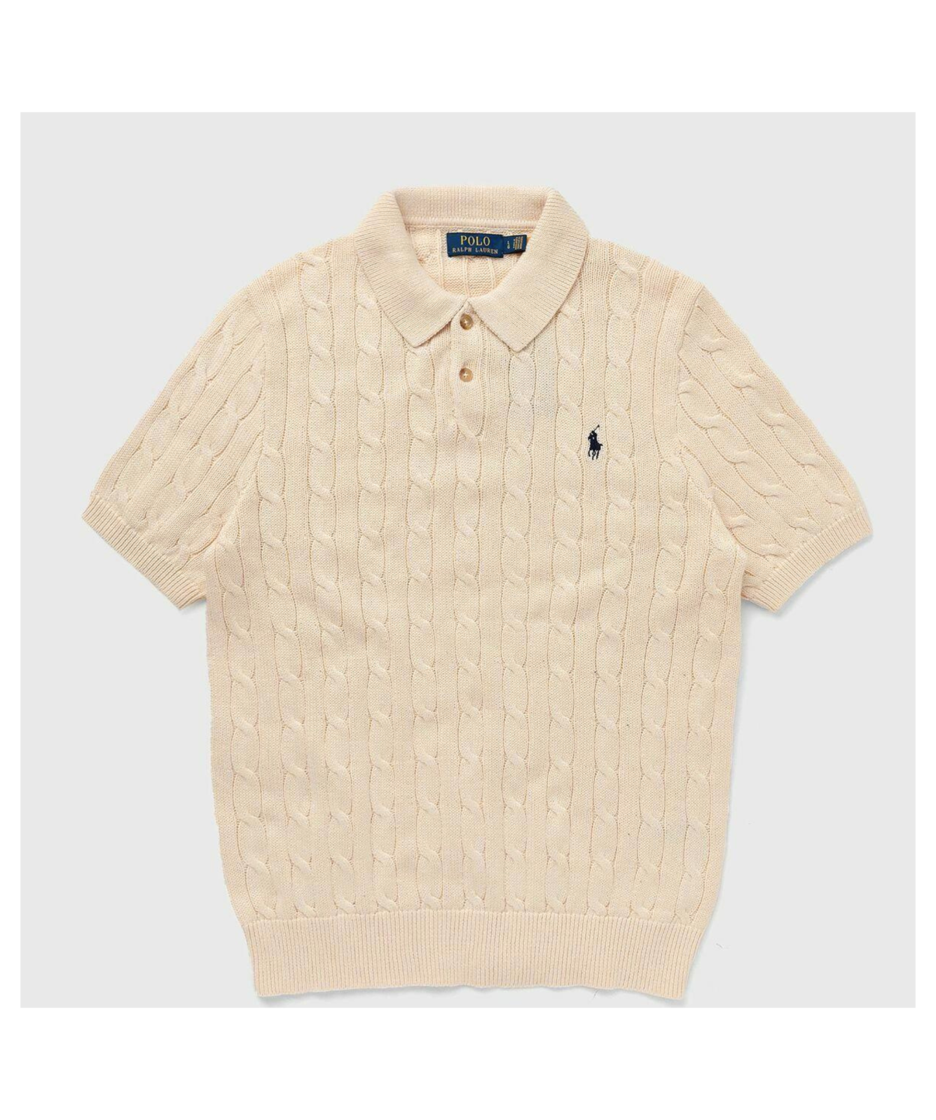 Polo Ralph Lauren Cable Knit Polo | Brown or Cream