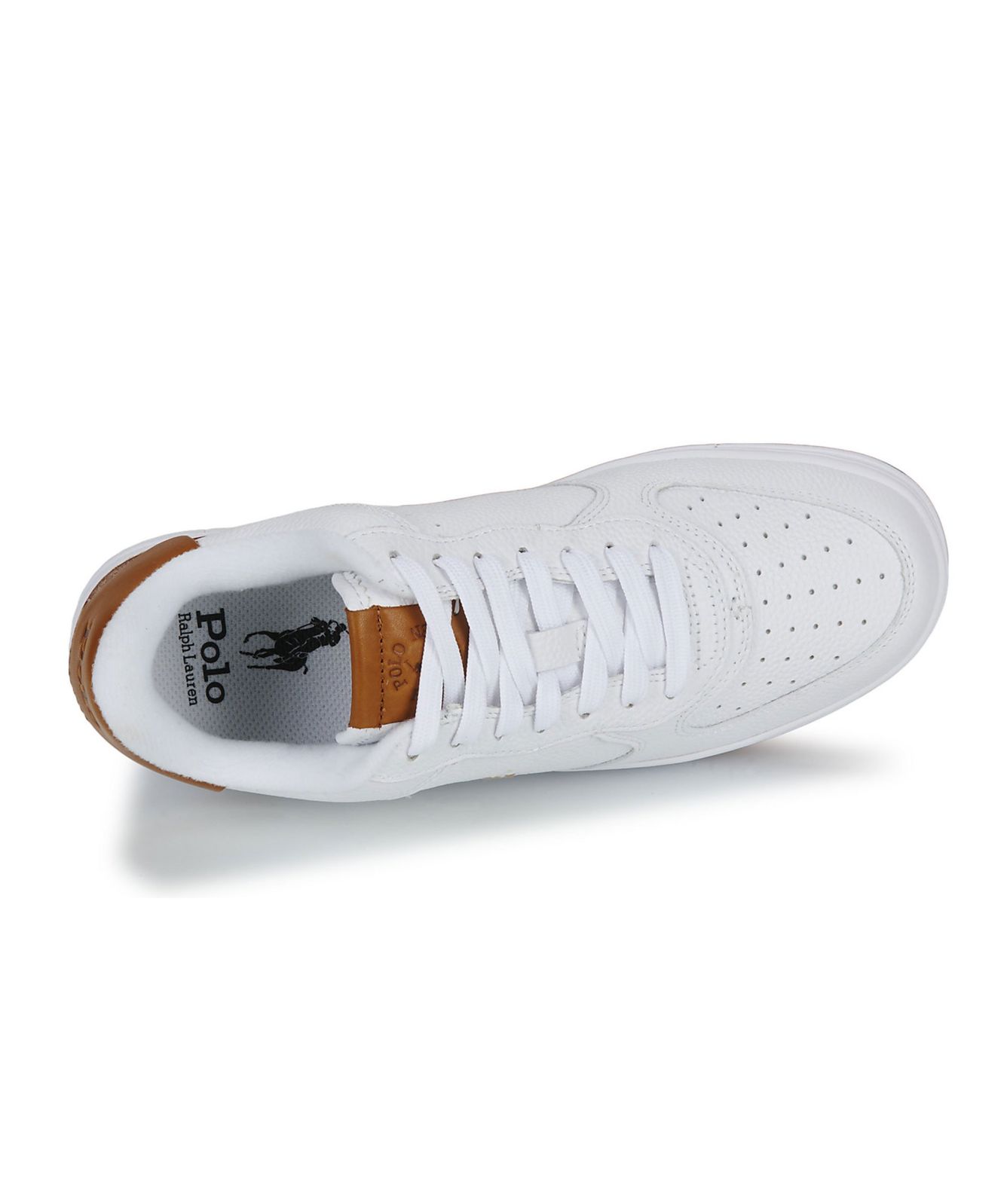 polo ralhph lauren Masters Court Sneaker | White/Tan 