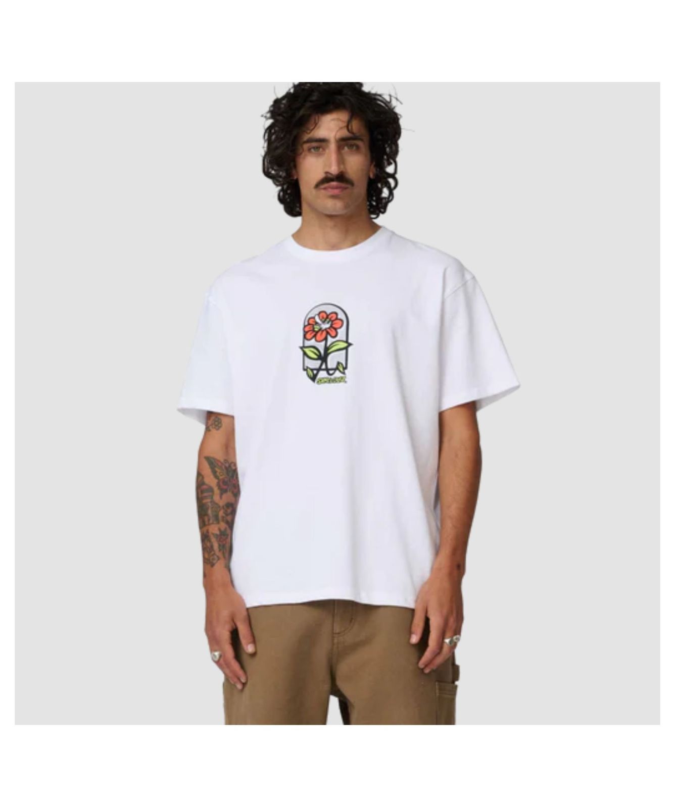 Men's Santa Cruz Delfino Flower Guy Graphic T-Shirt | Kular Fashion