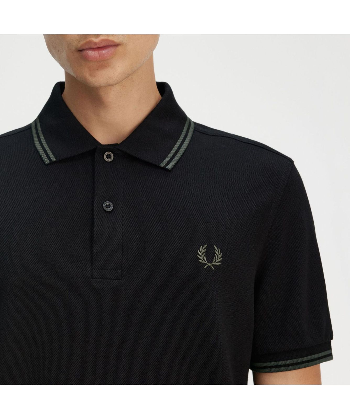 黒S FRED PERRY M3 POLO SHIRT fcrb 25aw ソフ Fred Perry M3600 Twin 