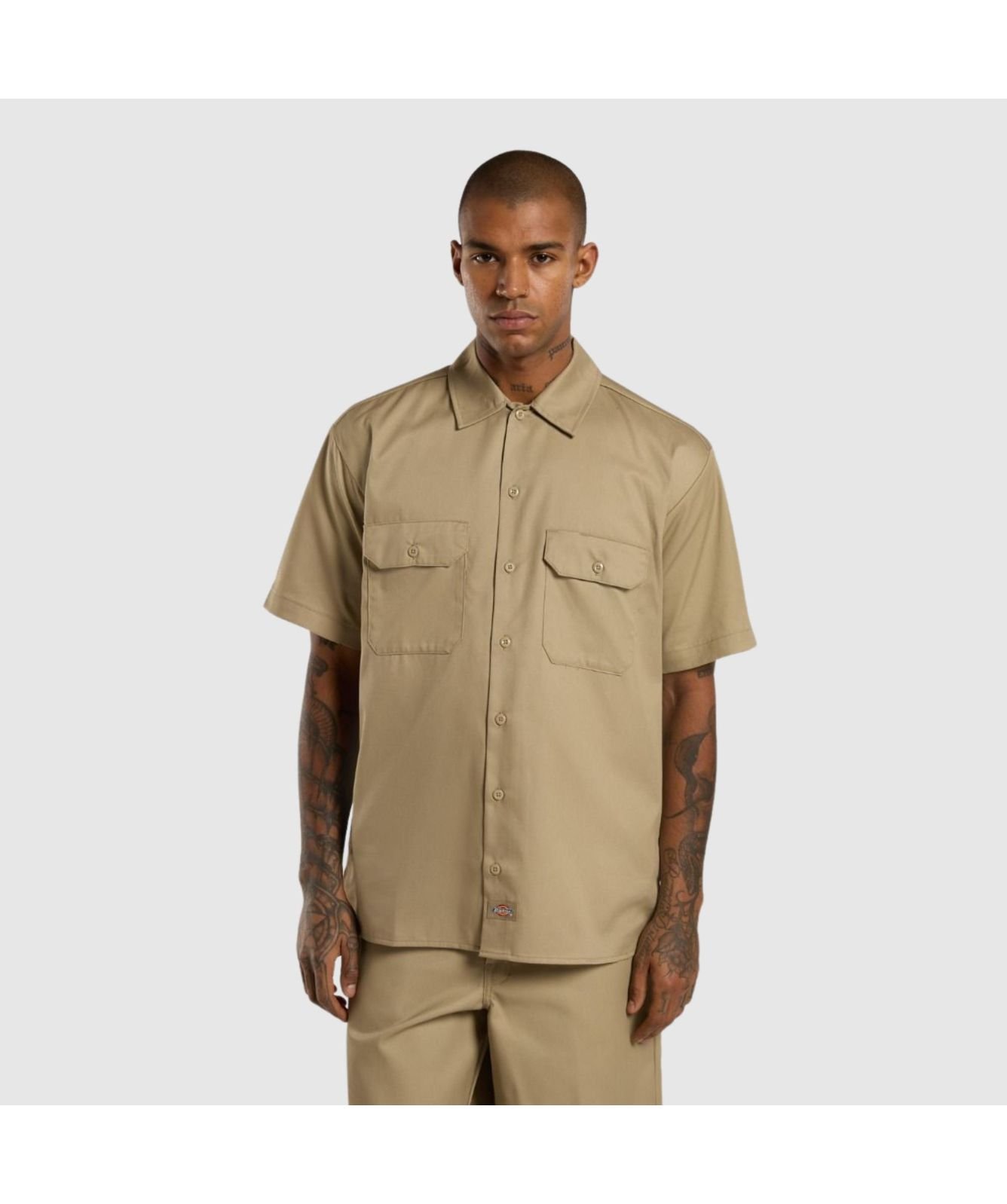 Dickies Relaxed Fit Short Sleeves Work Shirt | Khaki