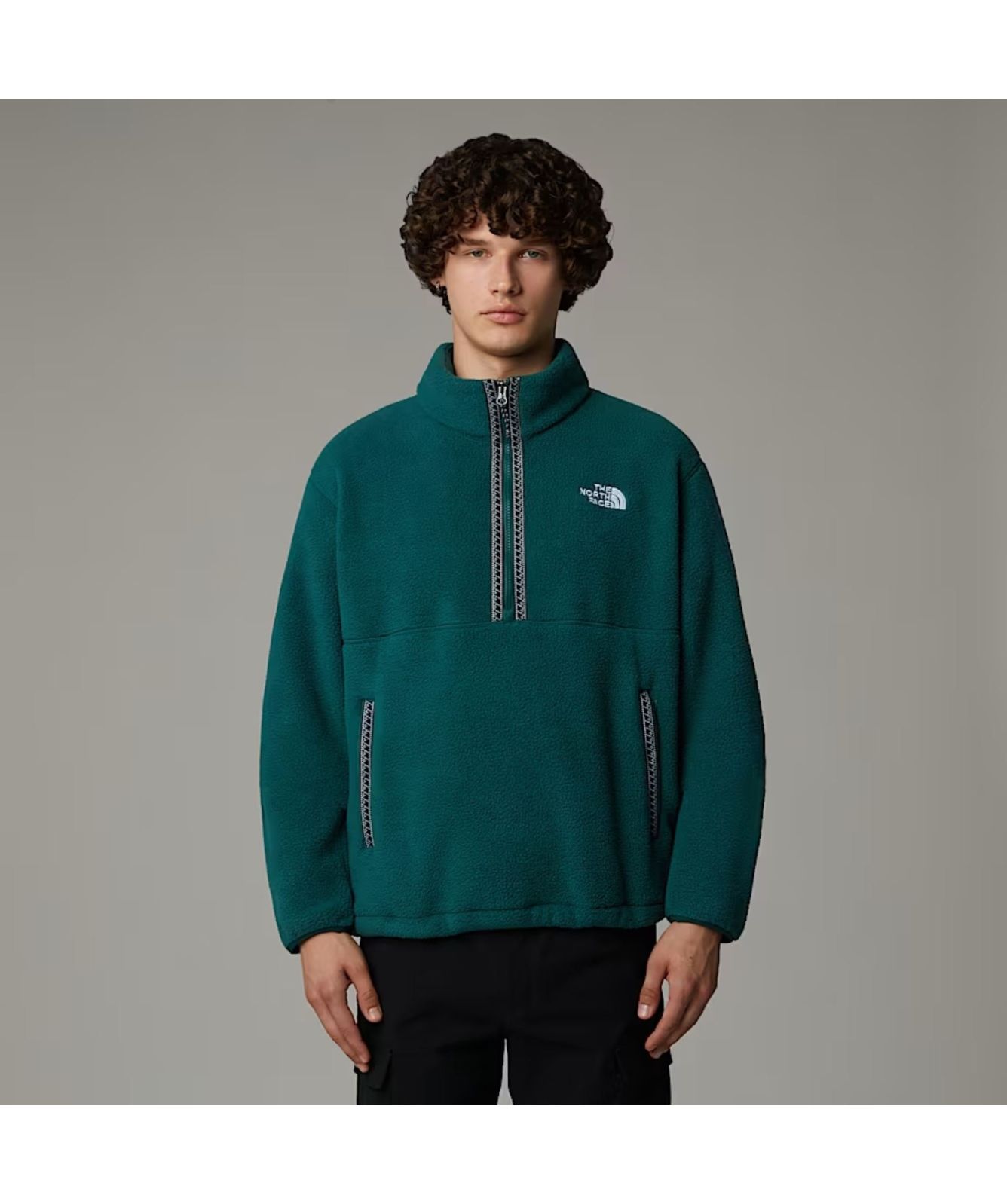 The North Face Plain Fleeski ¼ Zip Pullover Fleece Deep Nori
