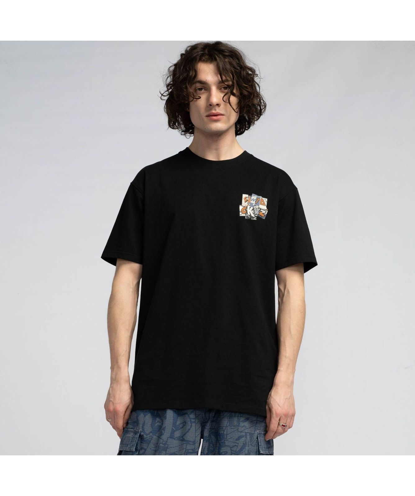 Santa Cruz Kickback Regular Fit T-Shirt | Black-SCA-TEE-11898