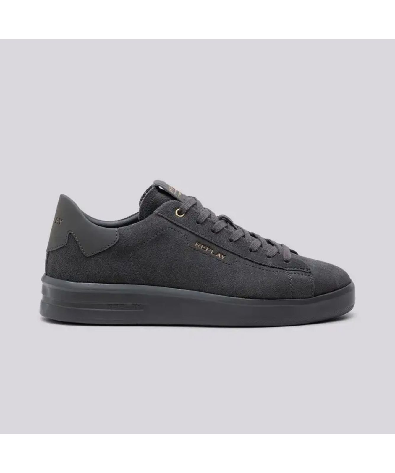 Replay University Suede Trainers Grey GMZ40