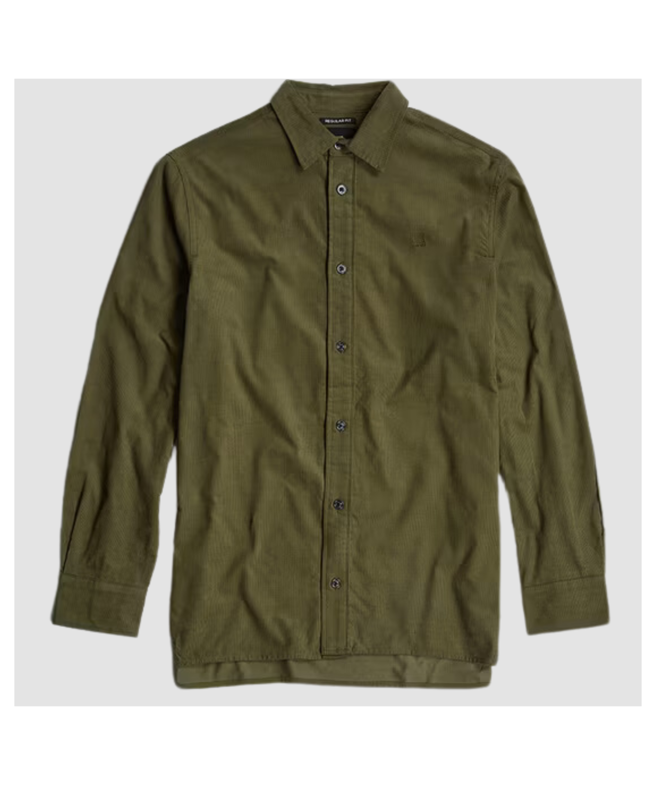 G-Star Clean Regular Shirt - Camicia Uomo Regular Fit Con Bottoni - Ricamo RAW Al Petto - Colore: Clean Regular Shirt - 3