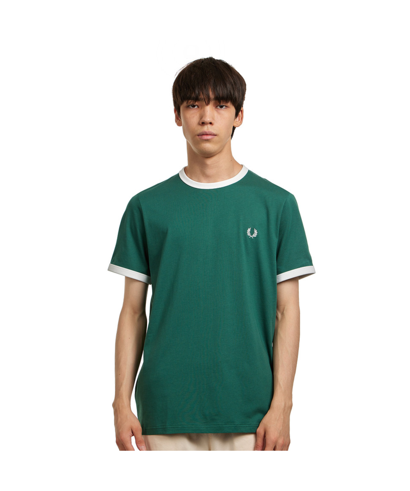 Fred Perry Ringer T-Shirt | Sport Green/Snow White - M3519 Fred Perry Ringer T-Shirt | Sport Green/Snow White - M3519