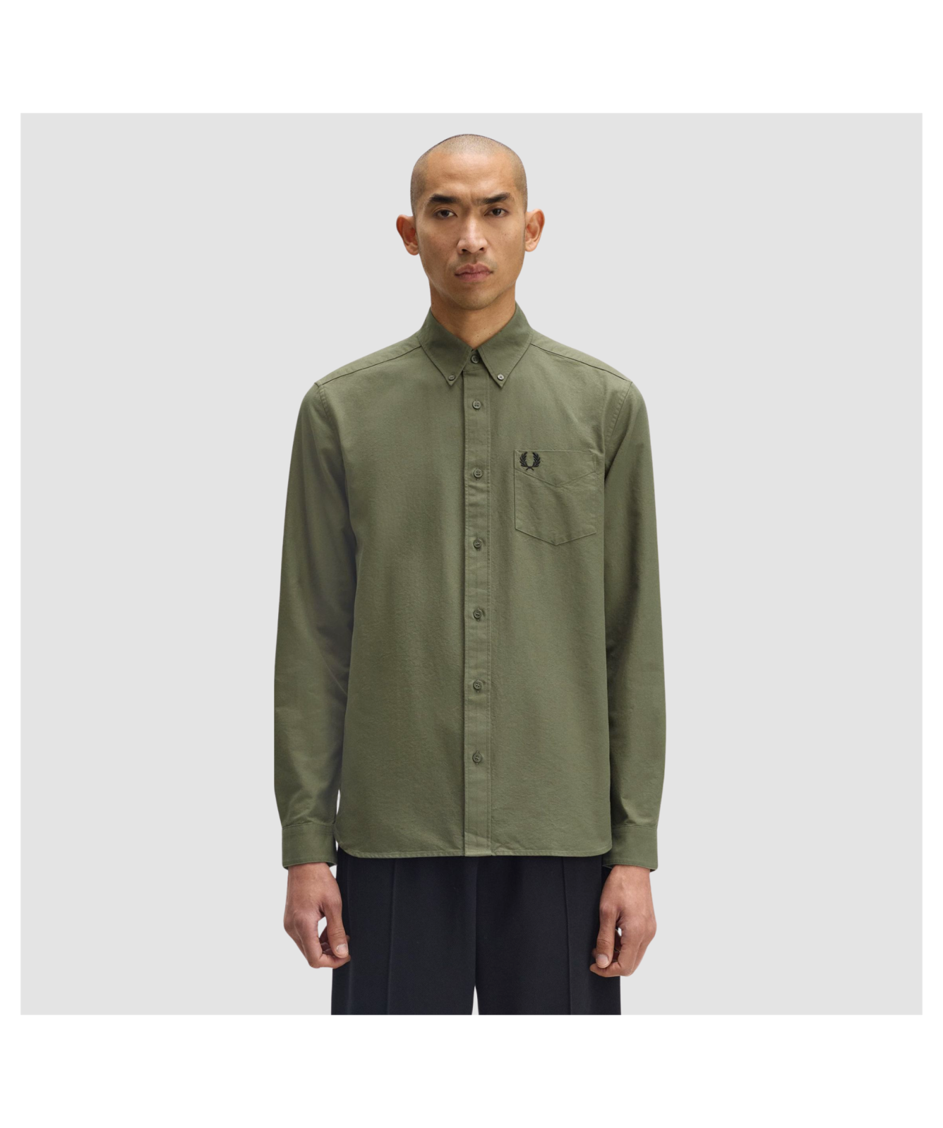 Fred Perry Oxford Shirt | Laurel Wreath Green - M5516-X21, Bay