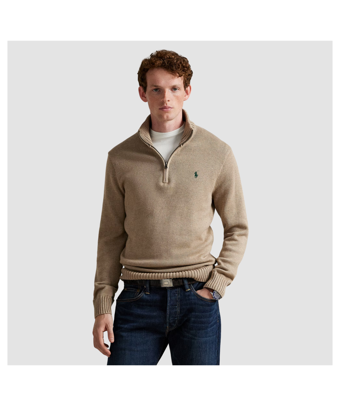 Polo Ralph Lauren Cotton Quarter-Zip Jumper | Kular Fashion