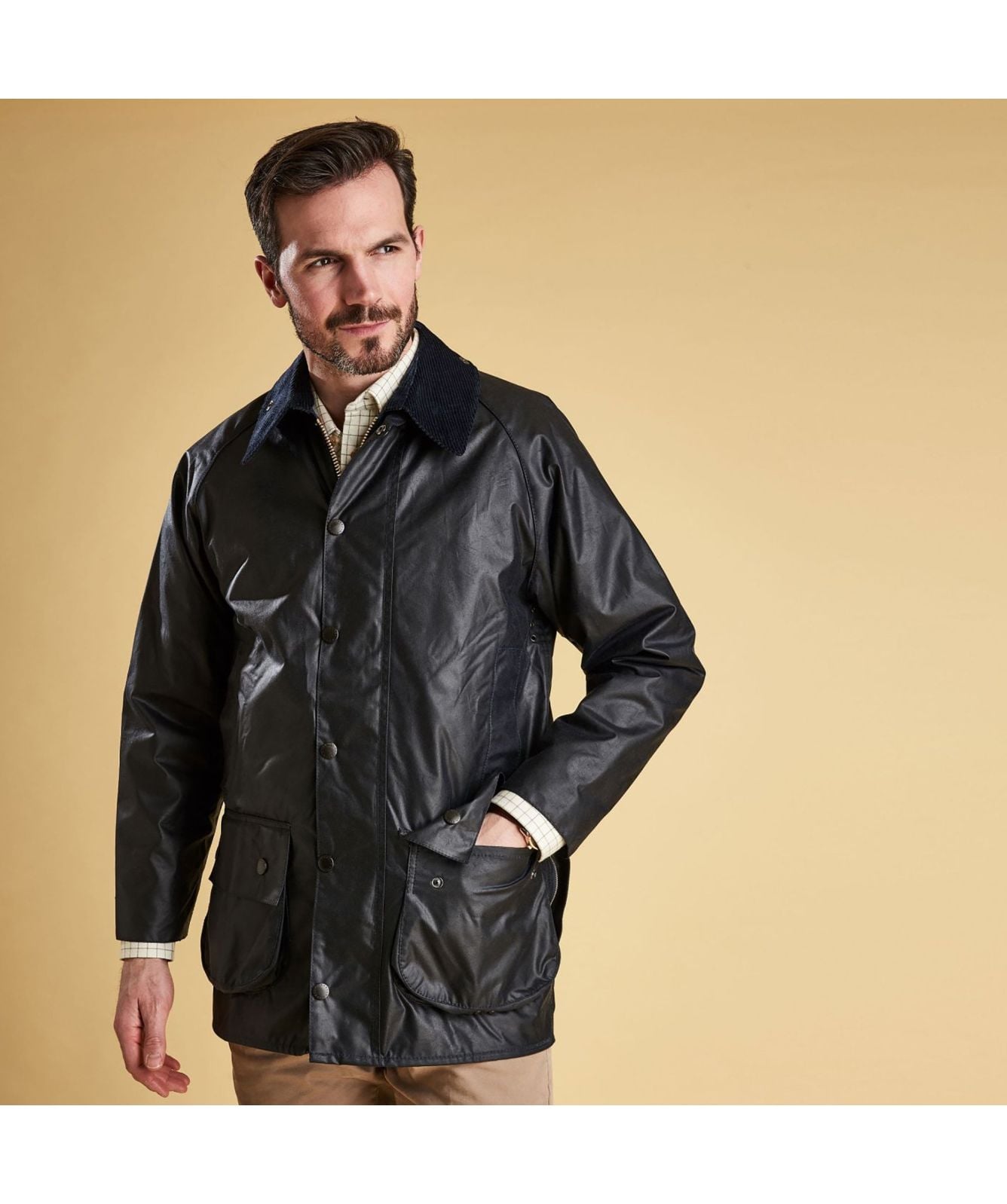 Barbour Beaufort® Wax Jacket | Navy at Kular Fashion