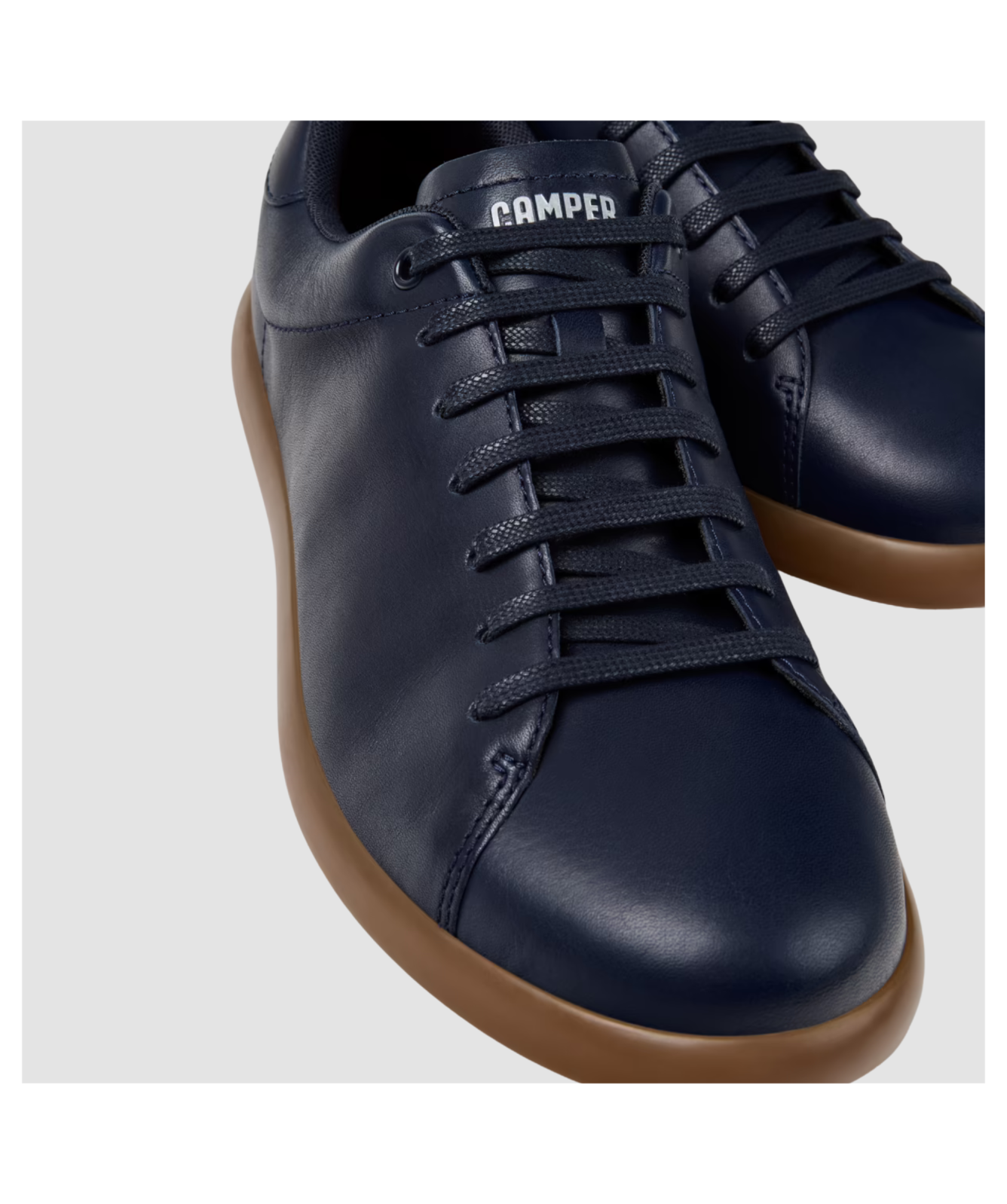 B2 NWOB CAMPER Pelotas Soller Twins Leather Low Top Casual Sneaker Shoes Size 42 Camper Trainers | Pelotas Soller Leather Sneakers | Brown  main image 3
