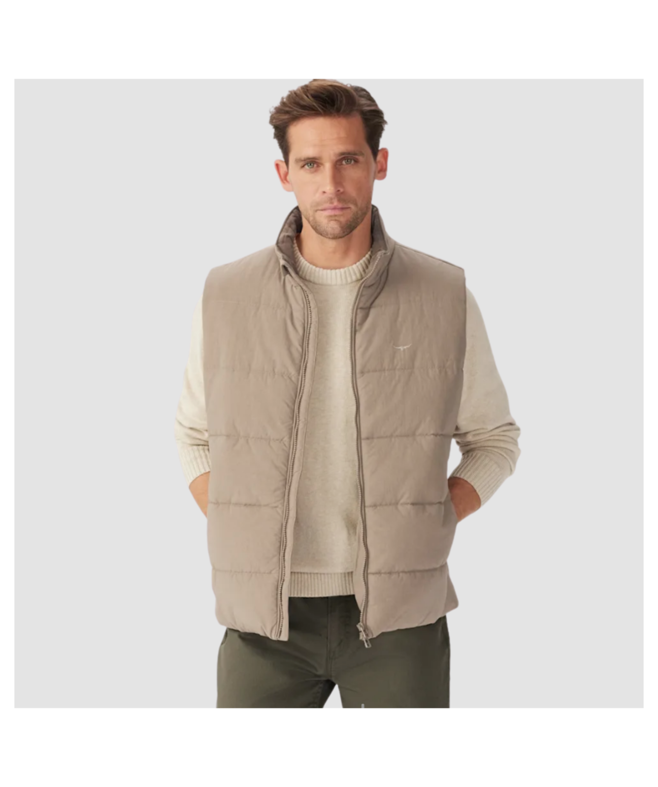 R.M. Williams Gilet | Padstow Vest | Mud - JV232NY5D01, Navy - JV232NY4505