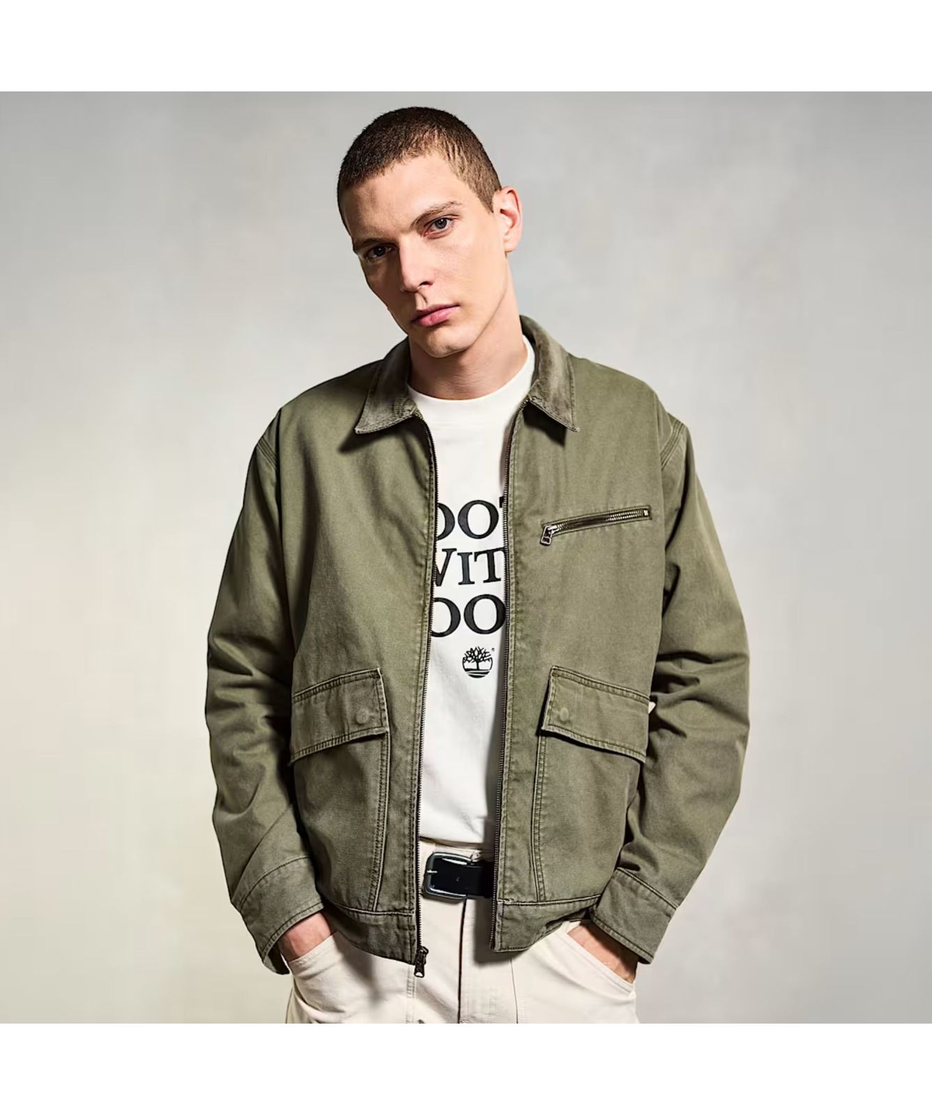 Timberland Strafford Washed Canvas Jacket Khaki-TB0A5TGFA58