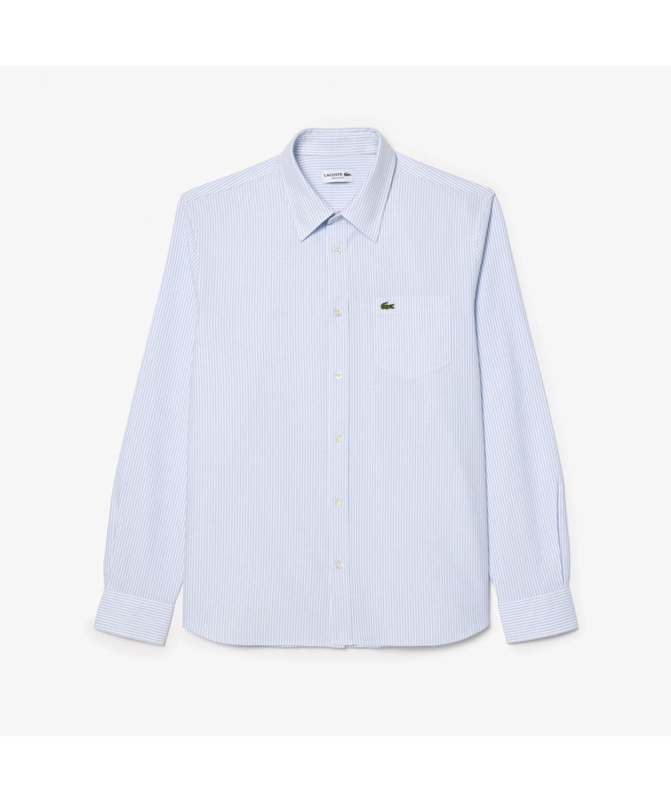 Lacoste Oxford Long Sleeve Stripe Shirt Sky Blue-CH5625 00 E7B