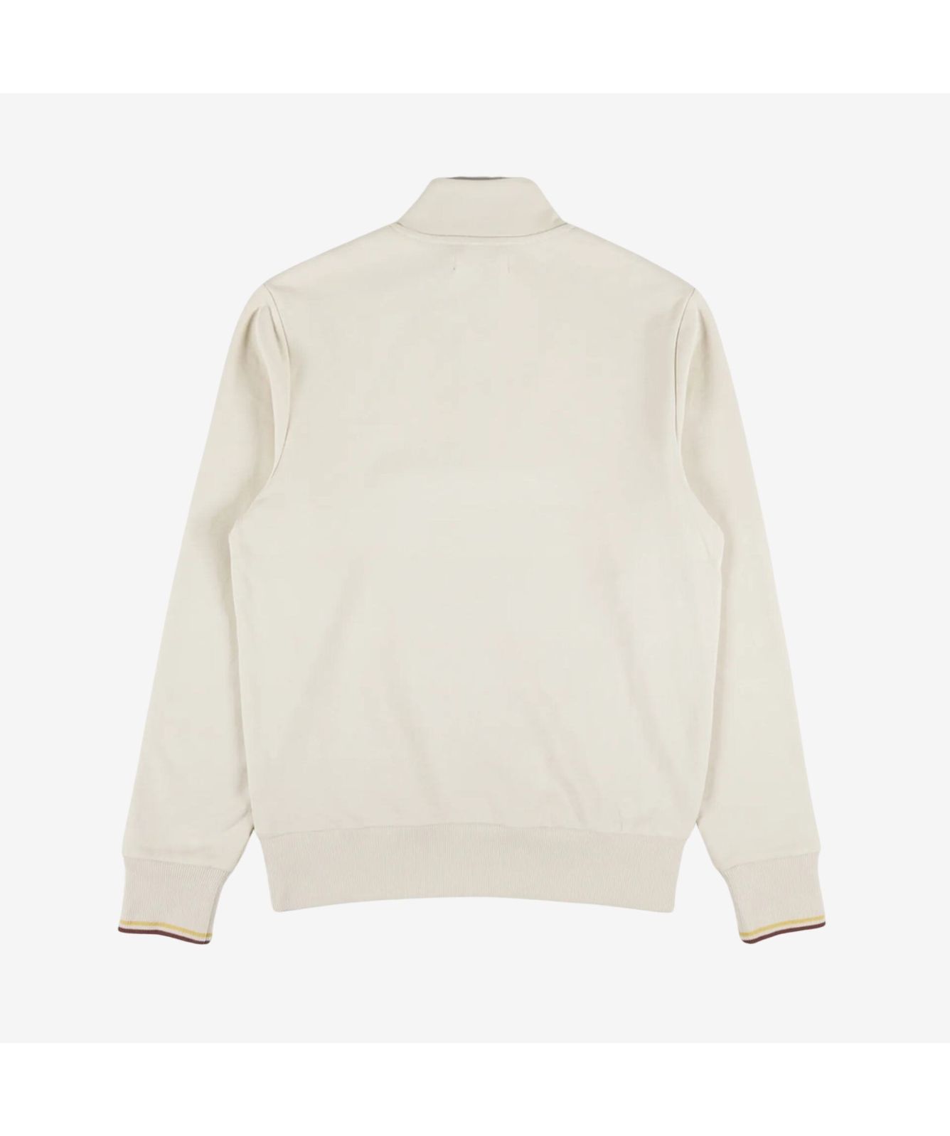 FRED PERRY クリーム ジップアップジャージ Hooded Zip Through Sweatshirt - Ecru / Oxblood / Grassroots