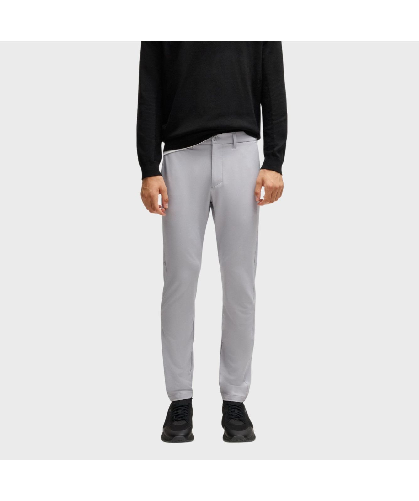 BOSS Slim-Fit Trousers In Water-Repellent Stretch Fabric Light