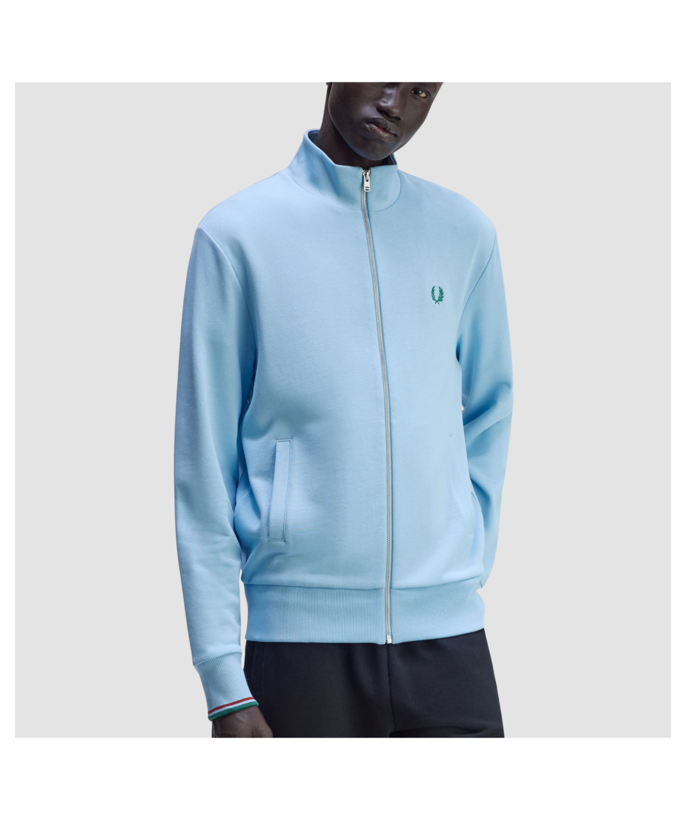 Fred Perry Zip Through Sweatshirt | Track Blue - J1327-Z22