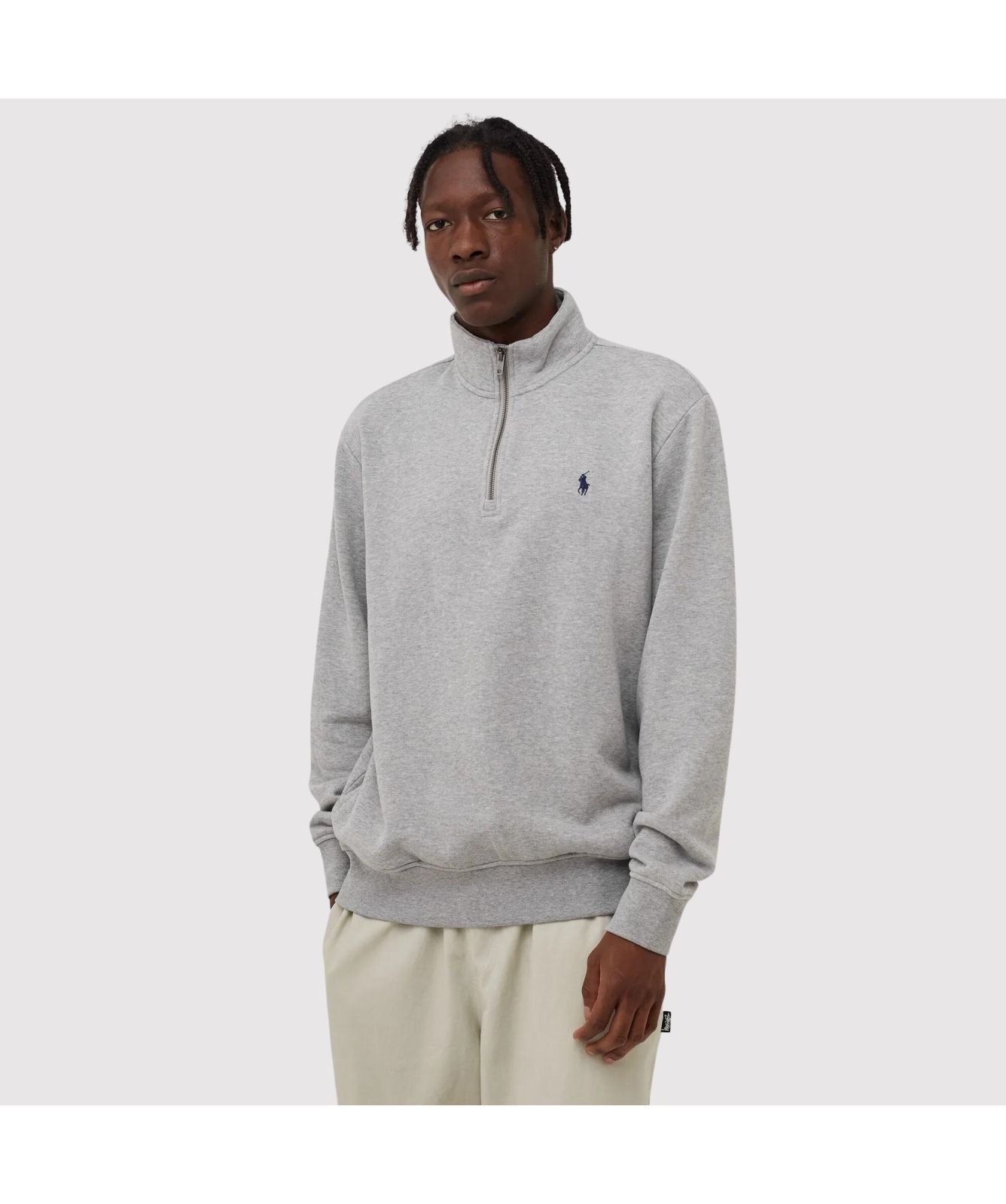 Polo Ralph Lauren Embroidered Logo ¼ Zip Sweatshirt | grey