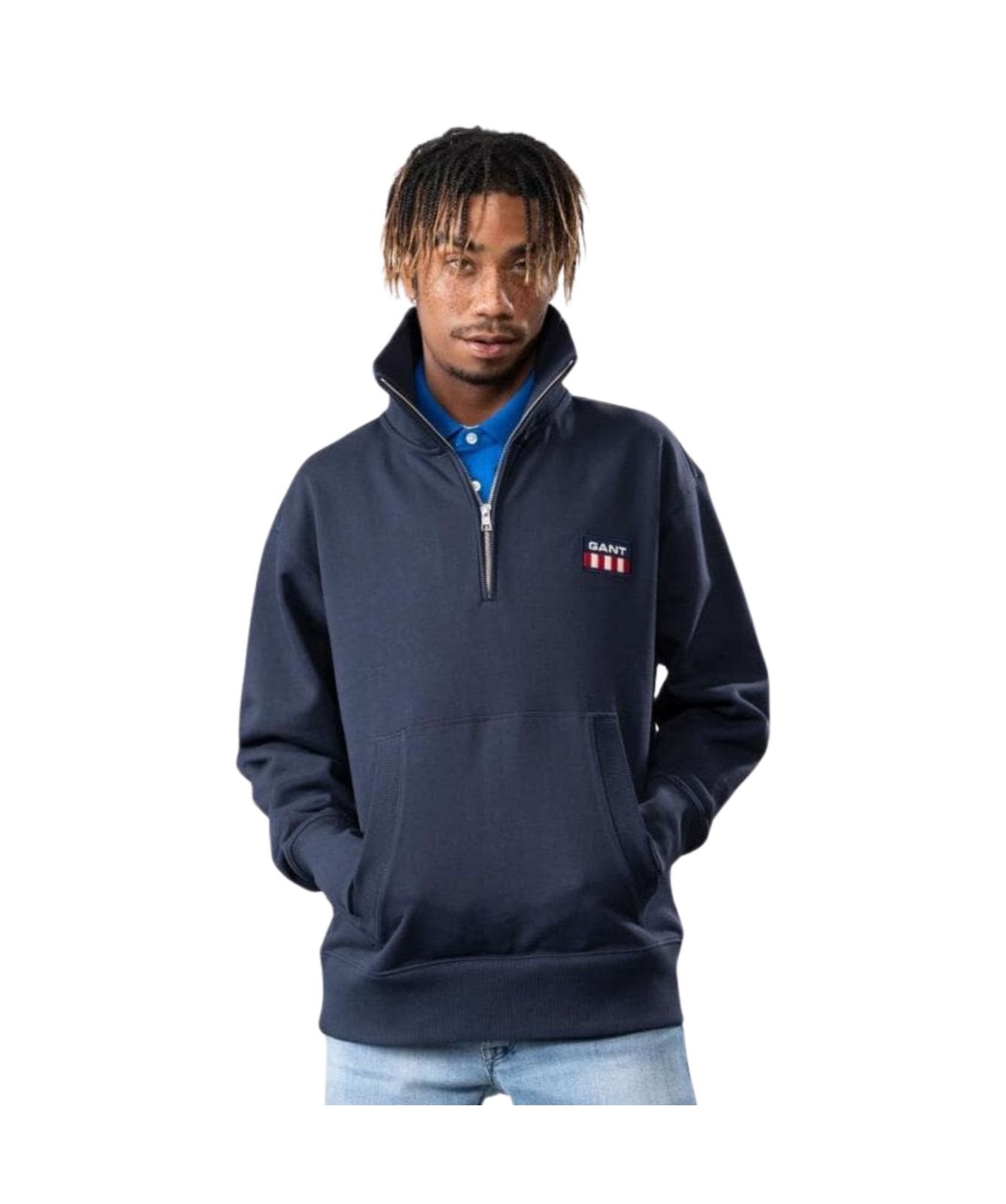 GANT Retro Shield Half Zip Sweatshirt