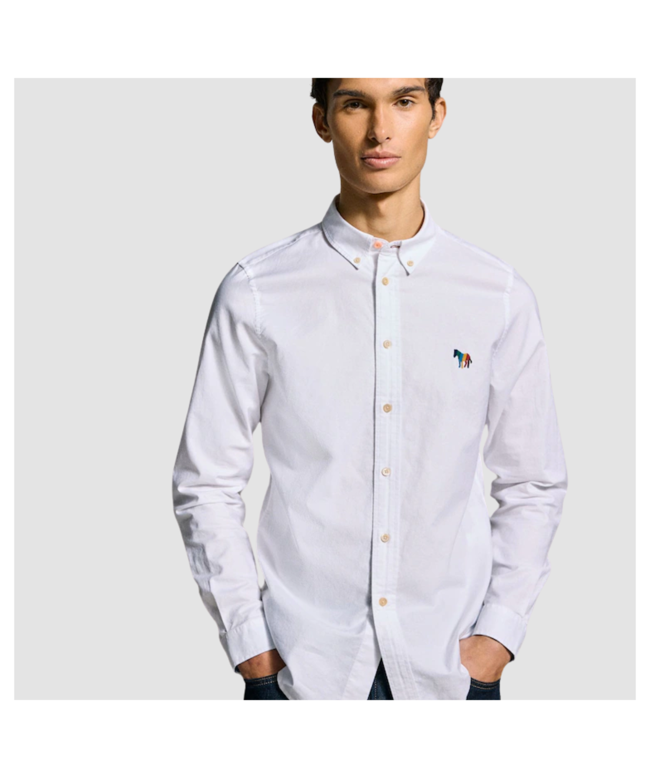 Paul Smith Tailored Fit Zebra Shirt | Blue - M2R-599R-P22347