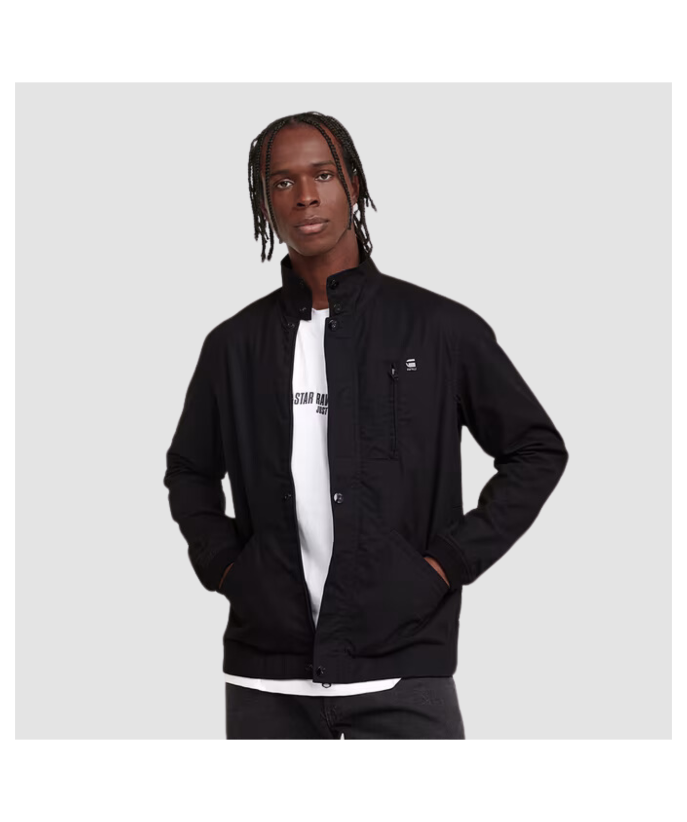 G-Star Men's Para Slim Overshirt Black D25404-D387-6484