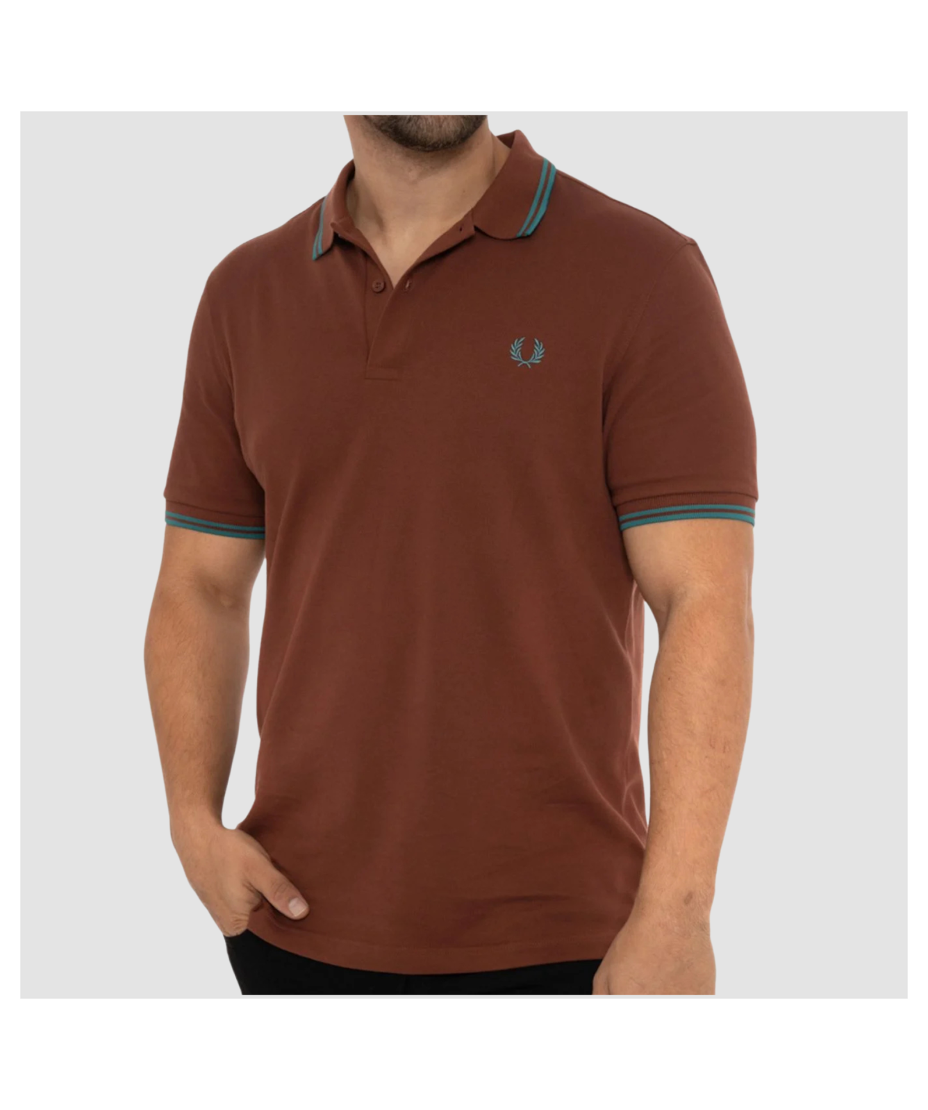 The Fred Perry Shirt M3600 ブラウン M M3600 - Amethyst / Ecru / Silver Blue | The Fred Perry Shirt