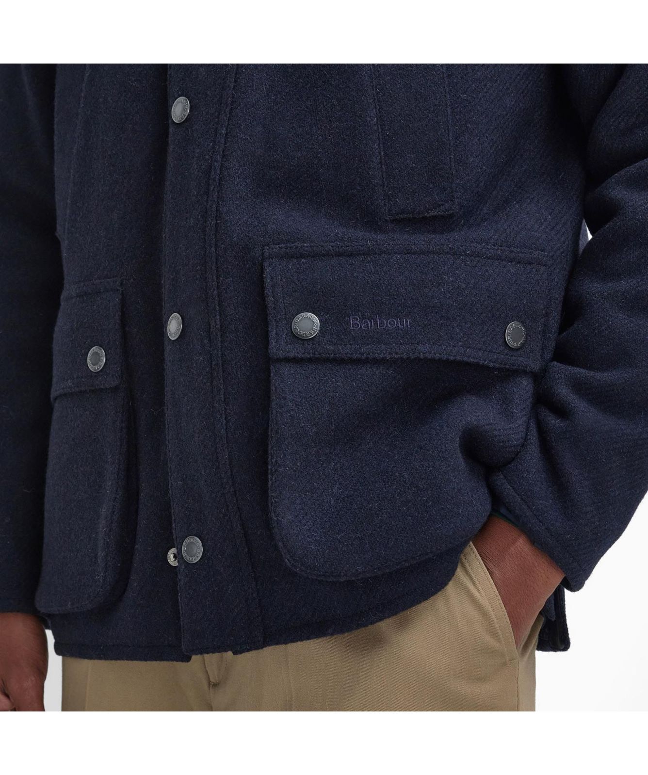 Barbour Bedale Wool Men's Jacket | Navy-MWO0283NY73-Charcoal