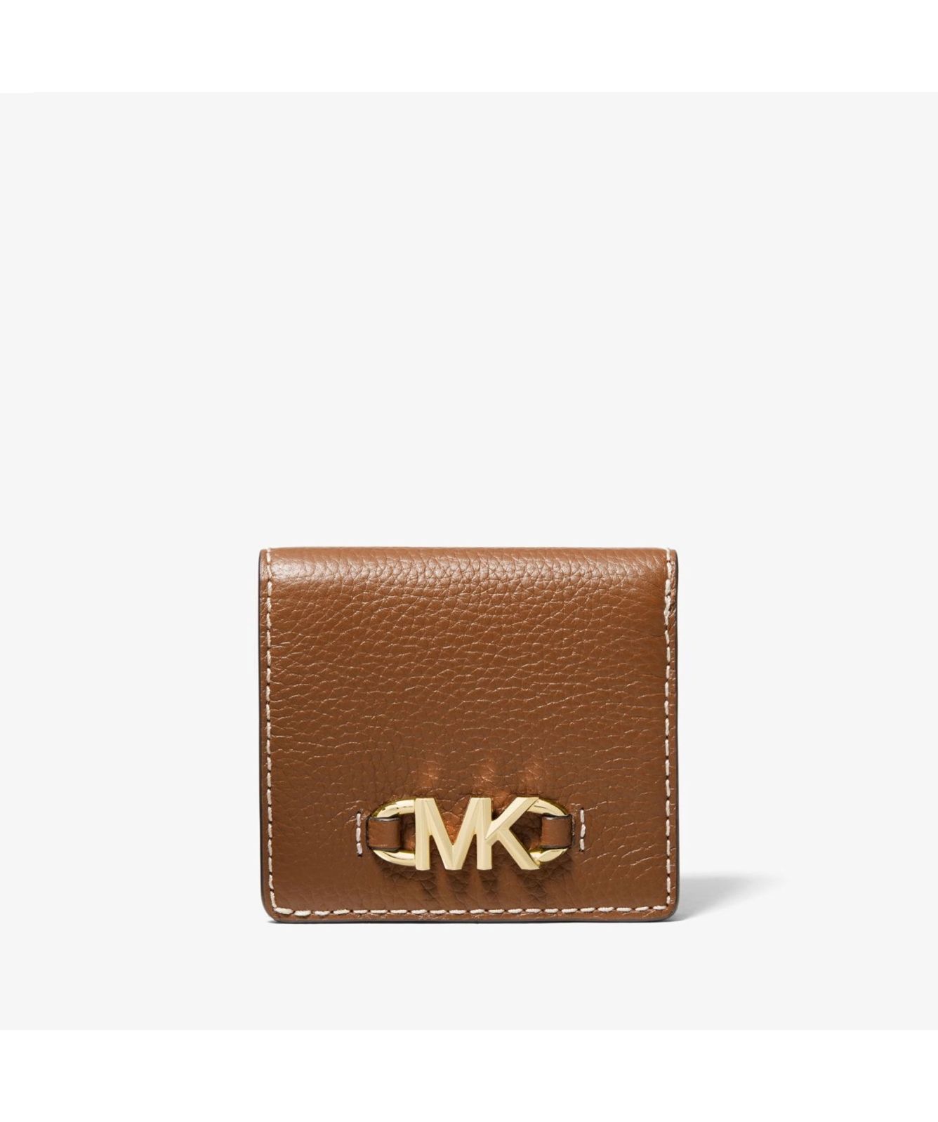 Michael Kors Izzy Small Logo Embellished Pebbled Leather Billfold