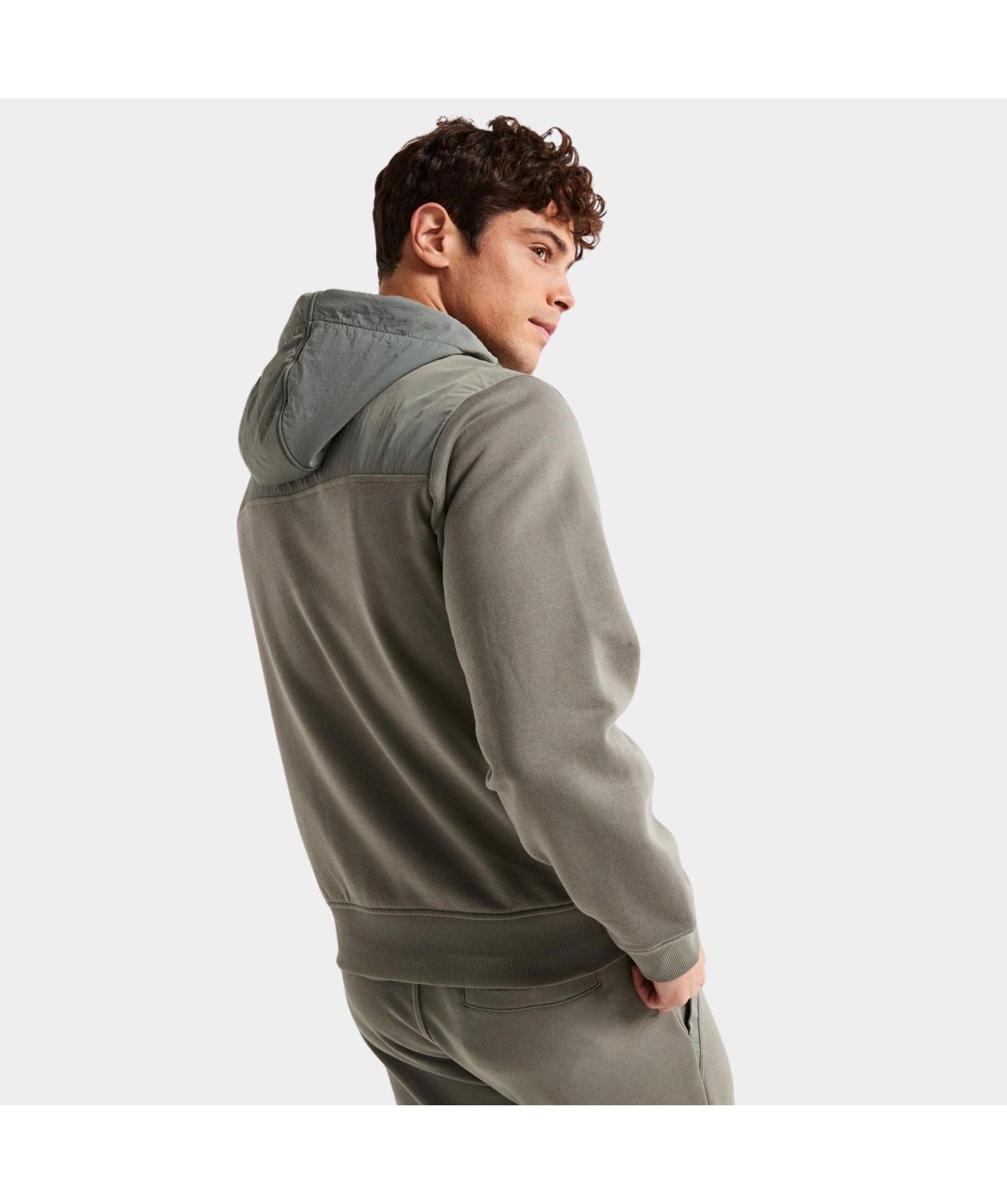 BOSS Zetwillnylon2 ¼ Zip Hood Sweat | Khaki-50523936-076 -kular