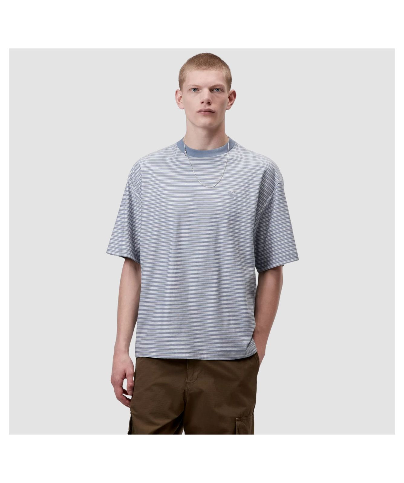 Men's Carhartt WIP Dupree T-Shirt - Shady Blue | Kular Fashion