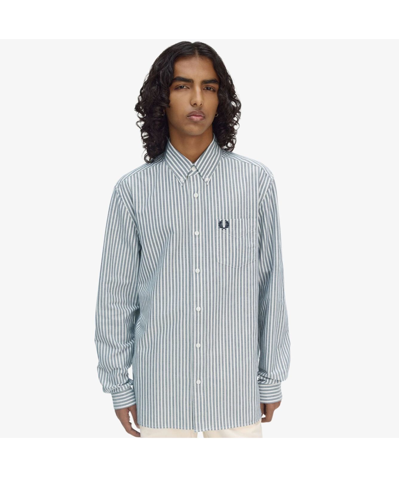 Fred Perry Stripe Oxford Shirt | Blue - M6574-X86, ﻿Green - M6574-X89