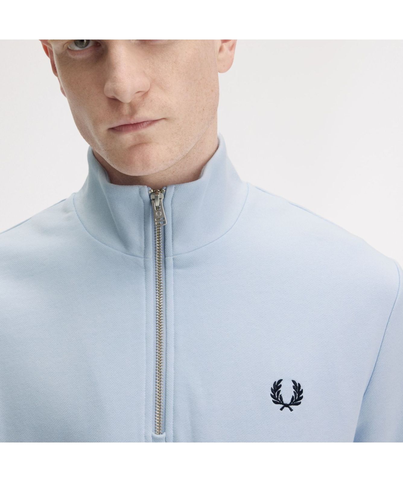 Fred Perry Half Zip Sweatshirt | Light Smoke - M3574-146, Olive