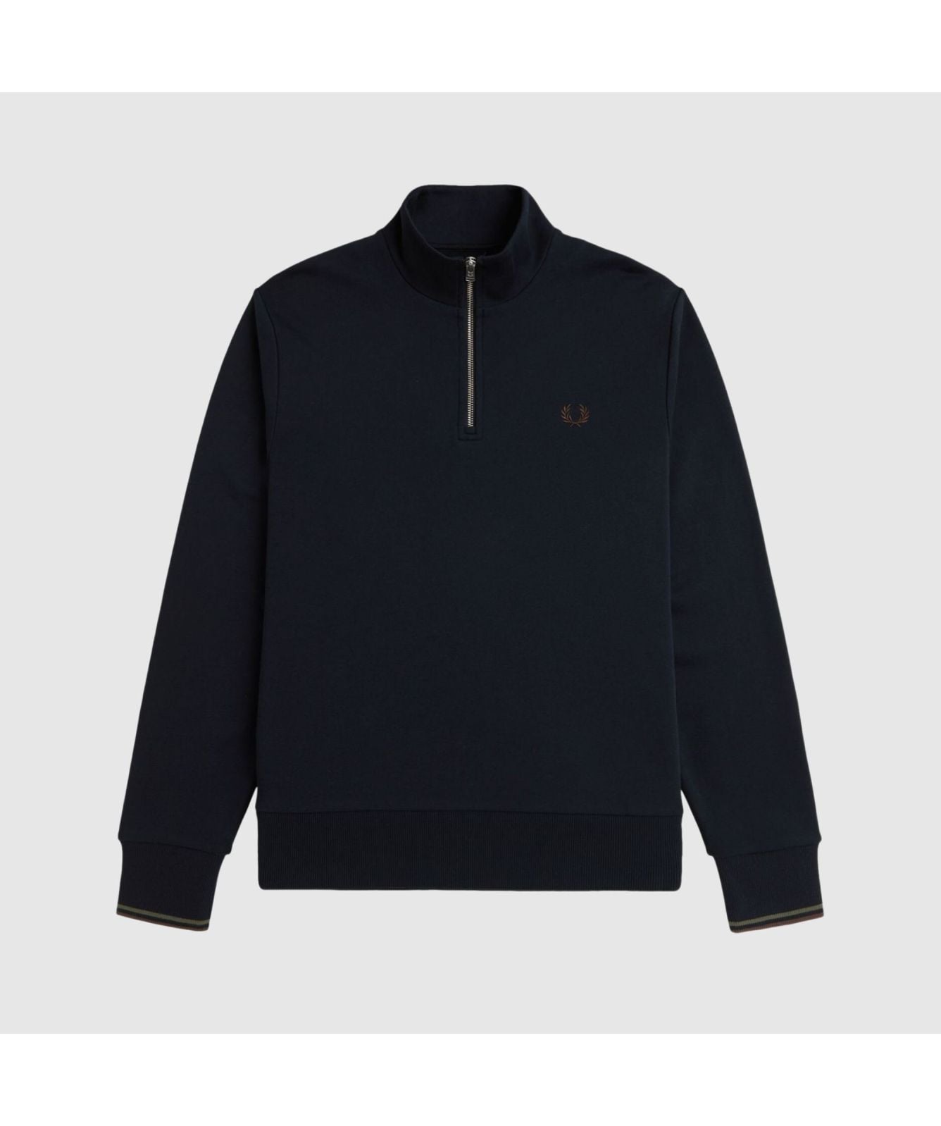Fred Perry Half Zip Sweatshirt | Black-M3574-102, Indigo-M3574-W65