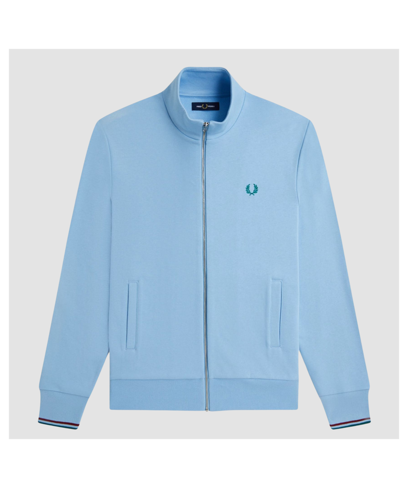 FRED PERRY ジップスルージャケット Fred Perry Zip Through Sweatshirt | Track Blue - J1327-Z22