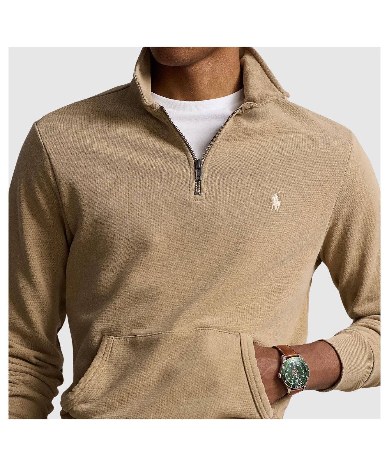 Polo Ralph Lauren Quarter Zip Sweatshirt | Cream - 710934601001