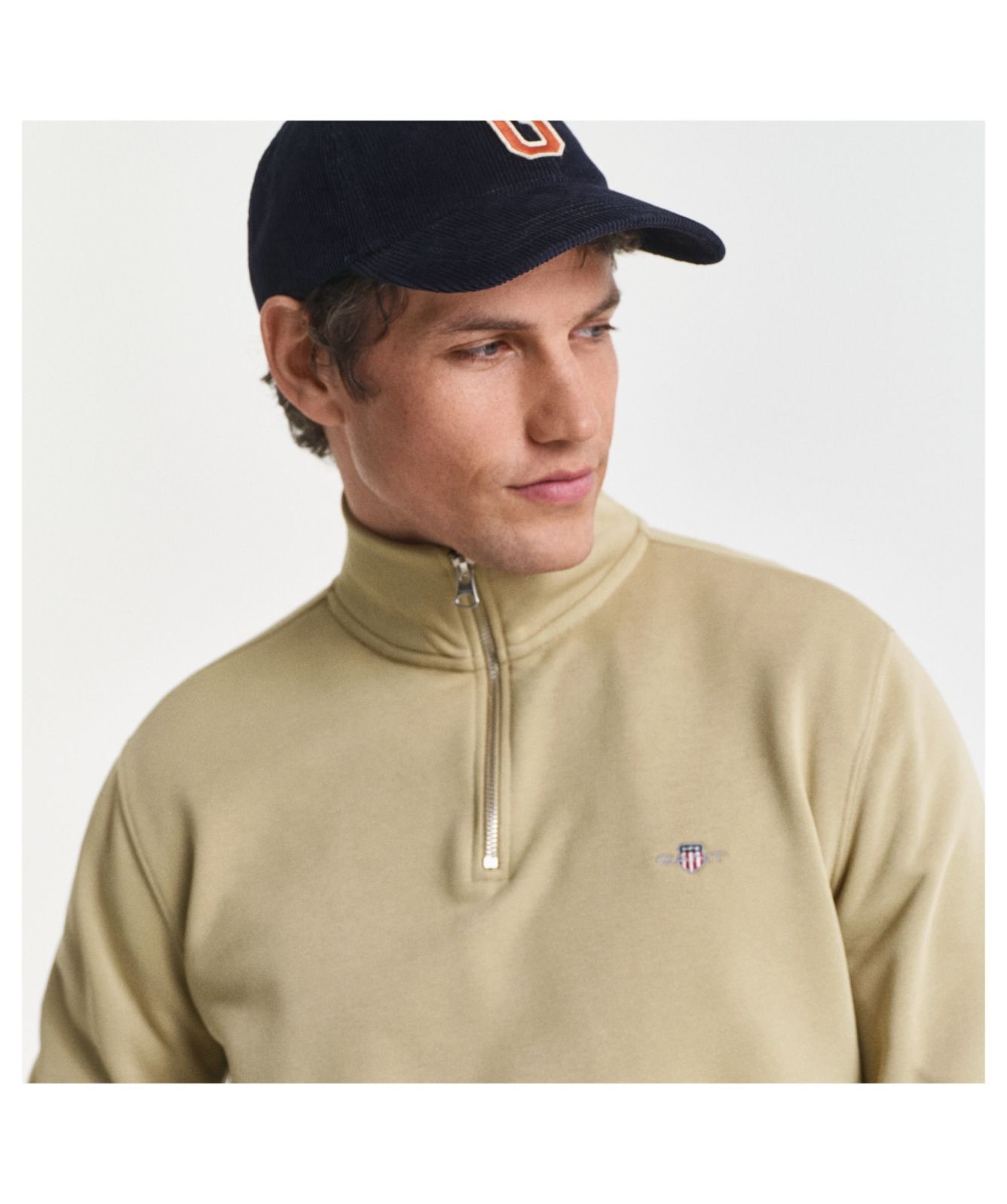 GANT Shield Half-Zip Sweatshirt | Woody Beige - 2008005-224 