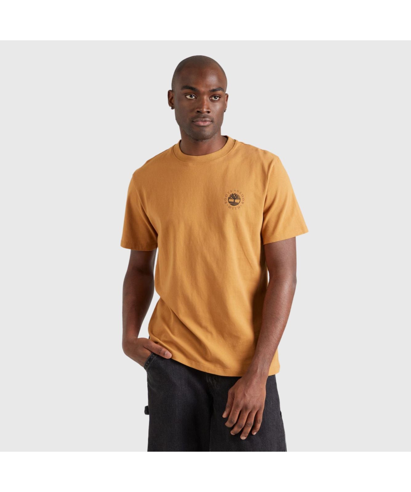 Timberland Washed Boot Lab Back Graphic Tee | Cream-TB0A6DPDCR3