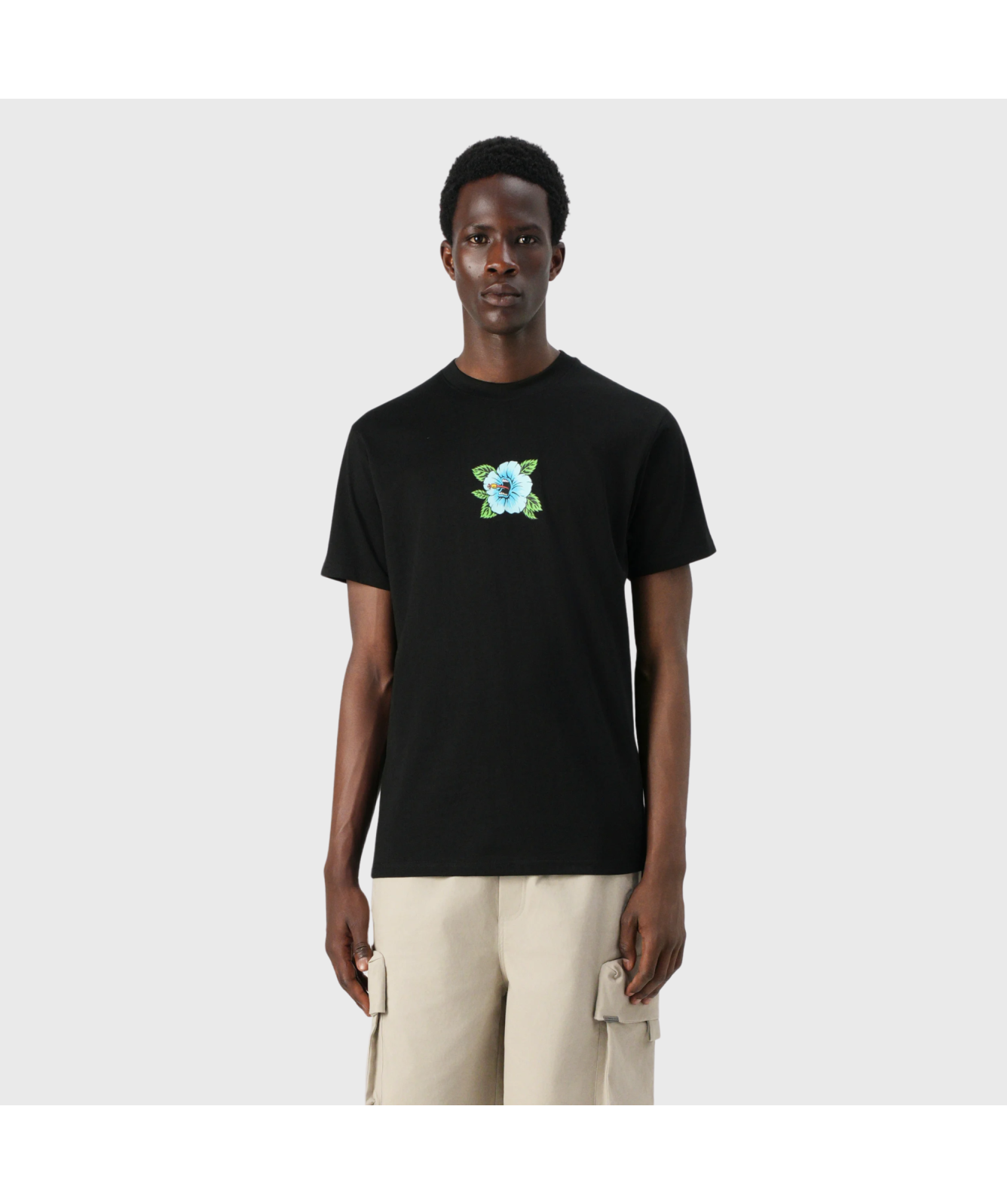 Santa Cruz Screaming Hibiscus Front T-Shirt | (SCA-TEE) Black