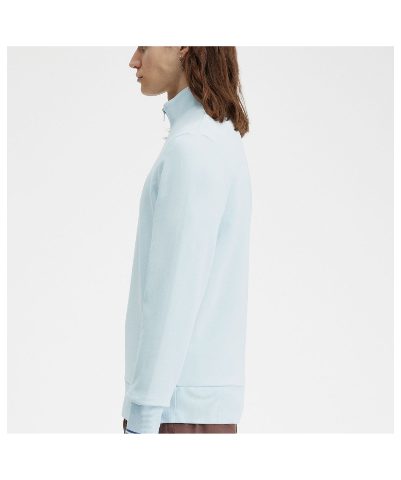 【FRED PERRY】Tipped Sleeve Half Zip Sweatshirt Tonal Tape Half Zip Sweatshirt - Black | Men's Sweatshirts
