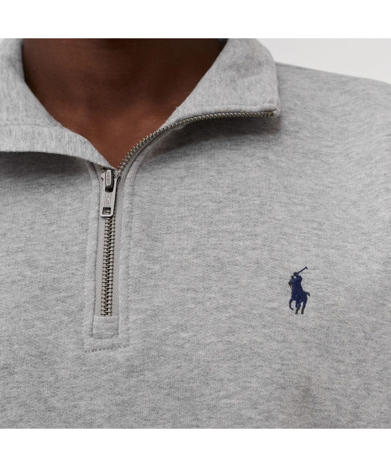 Polo Ralph Lauren Embroidered Logo ¼ Zip Sweatshirt | grey