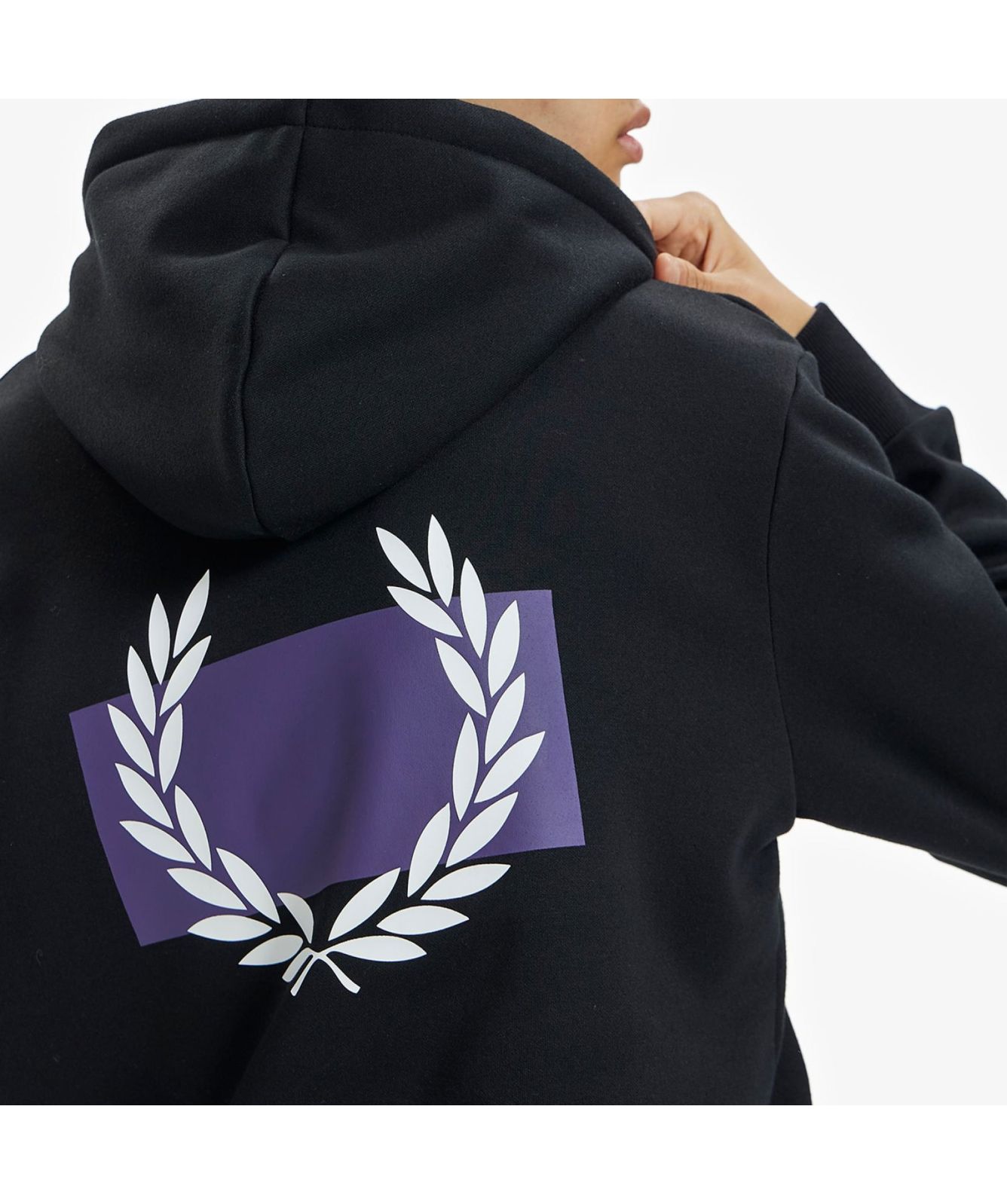 Fred Perry Laurel Wreath Hooded Sweatshirt | Black