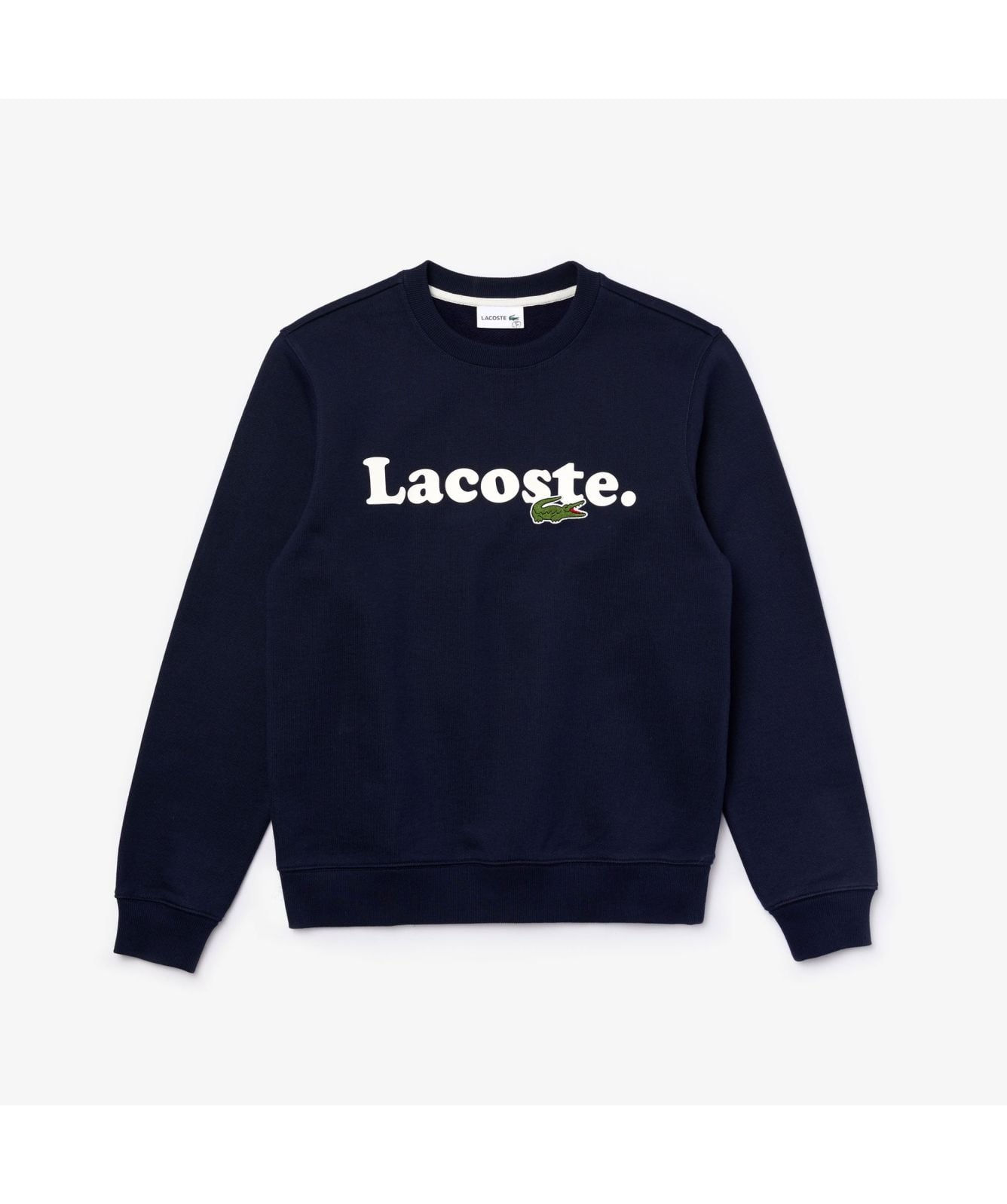 Lacoste And Crocodile Branded Fleece Sweatshirt Navy