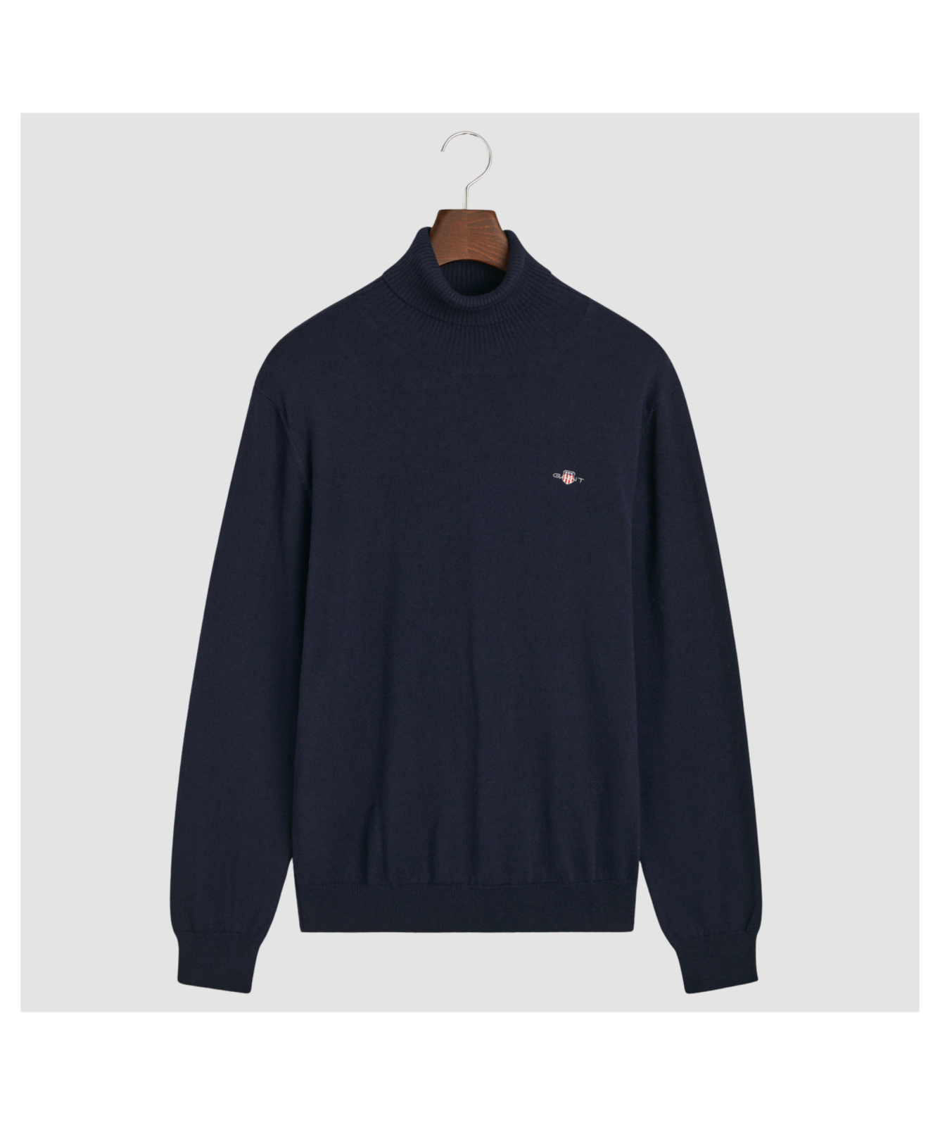 GANT Sweater | Cotton Wool Turtleneck Sweater | Navy - 8060070-433