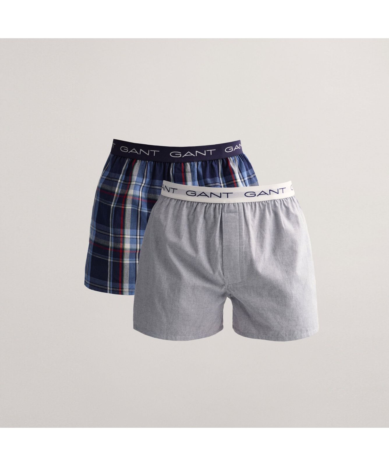 GANT 2-Pack Woven Boxer Logo Shorts Blue