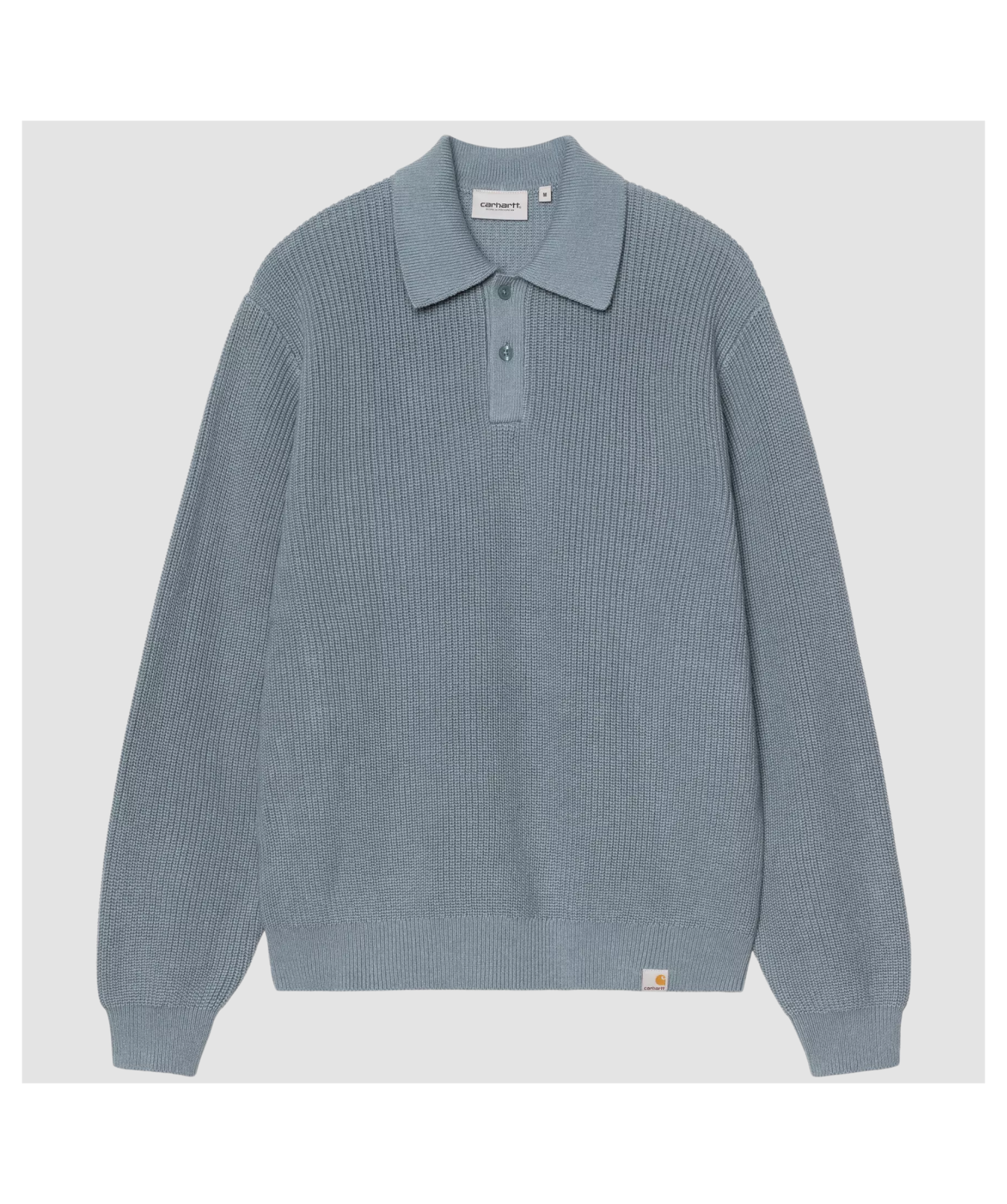 Carhartt WIP Long Sleeve Miles Polo Jumper - Blue | Kular Fashion