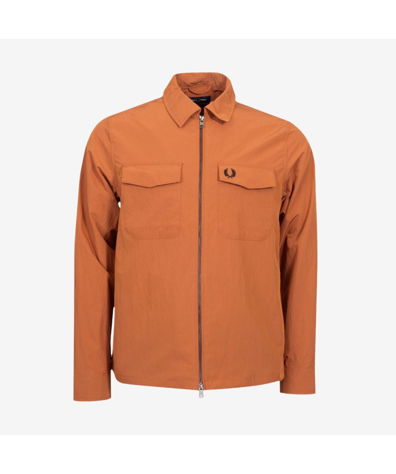 Fred Perry Full Zip Pocket Overshirt | Rust-M5684-X20-Dark